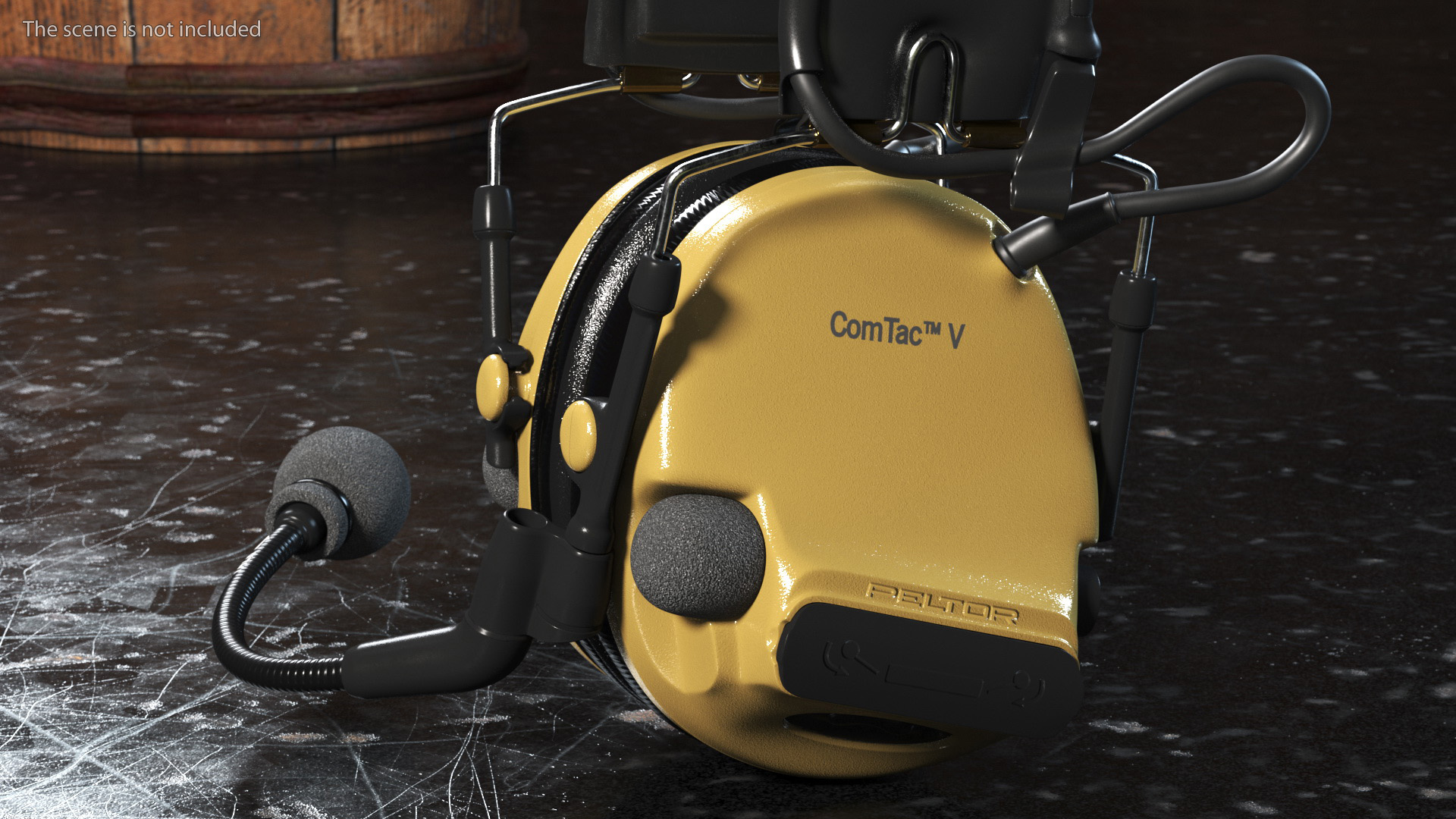 3D model Folded Comtak Tactical Headset