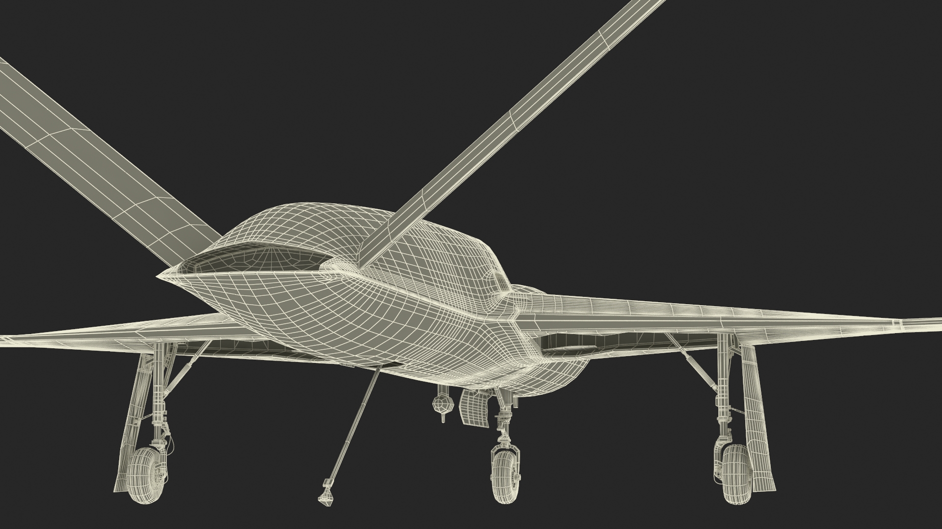 3D model General Atomics Avenger Drone Rigged for Cinema 4D