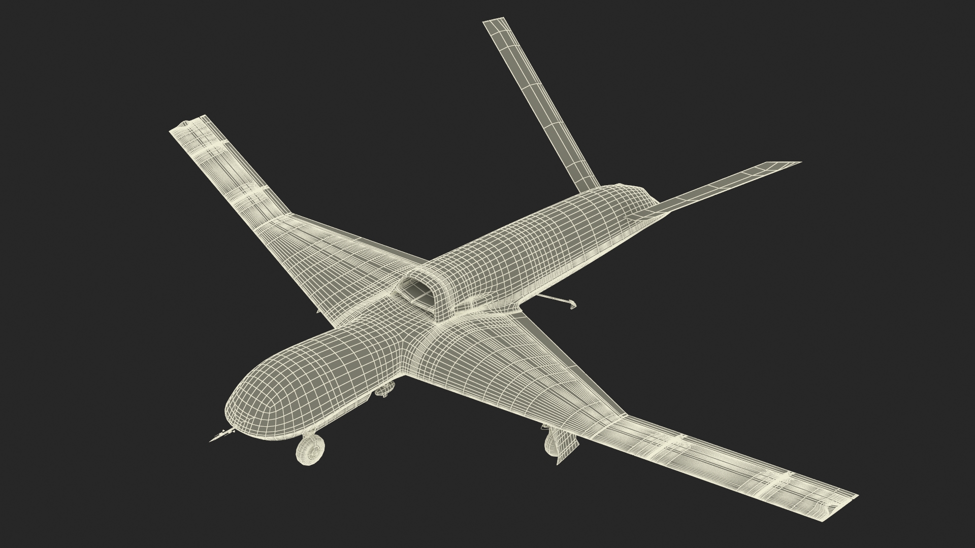 3D model General Atomics Avenger Drone Rigged for Cinema 4D