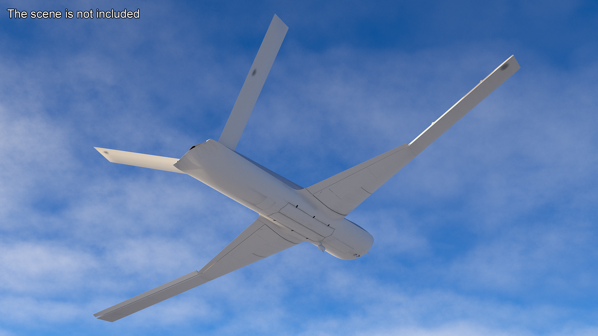 3D model General Atomics Avenger Drone Rigged for Cinema 4D