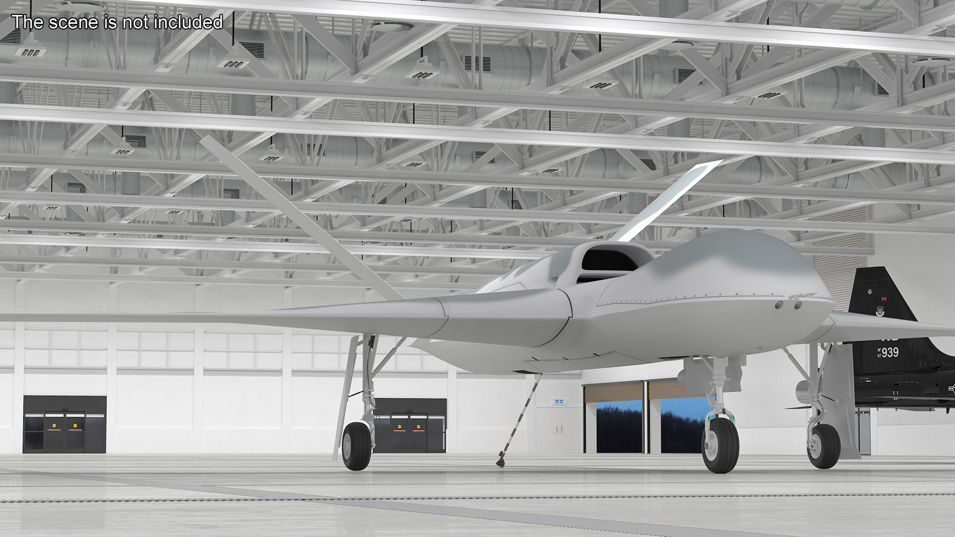 3D model General Atomics Avenger Drone Rigged for Cinema 4D