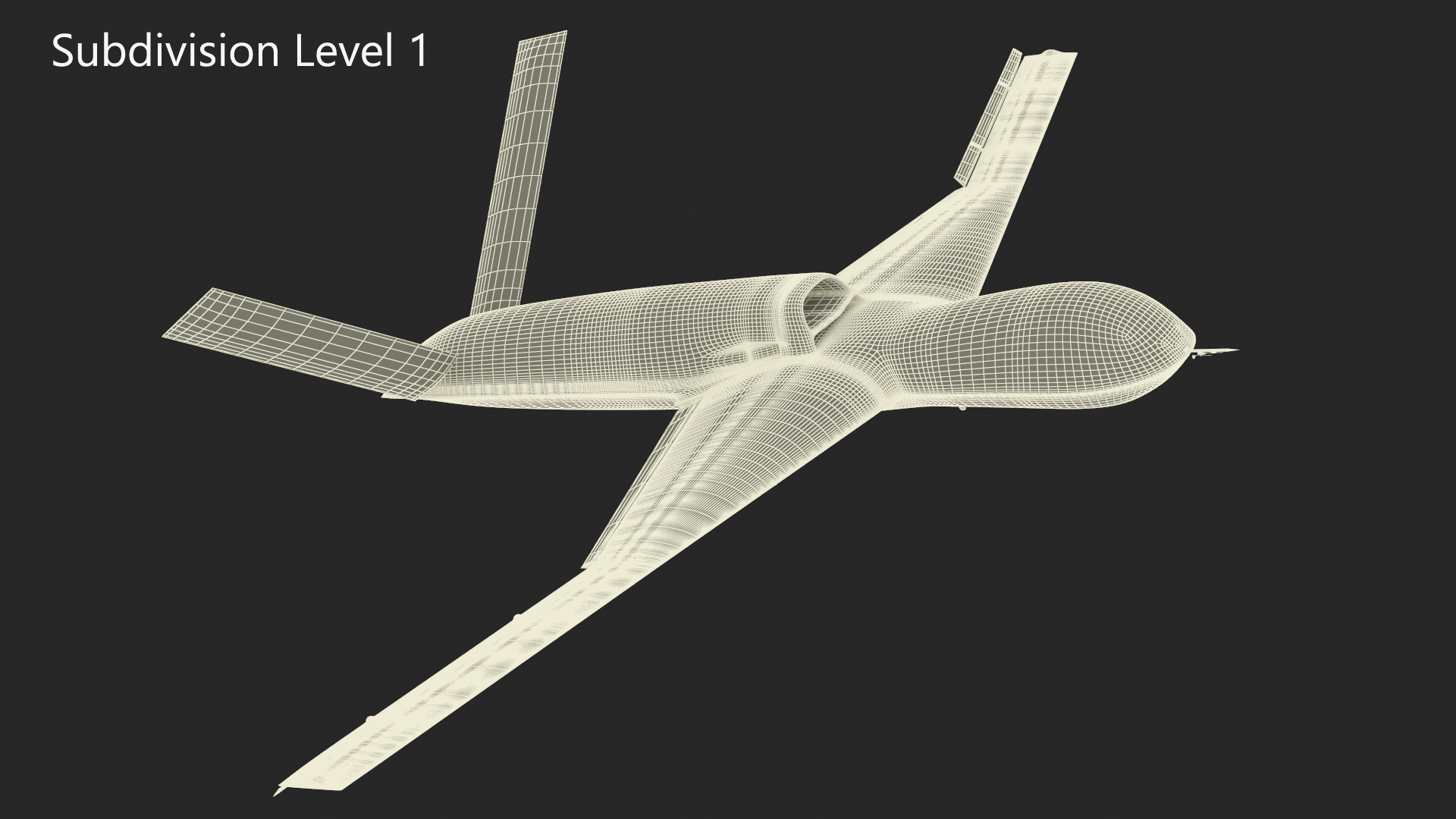 3D model General Atomics Avenger Drone Rigged for Cinema 4D