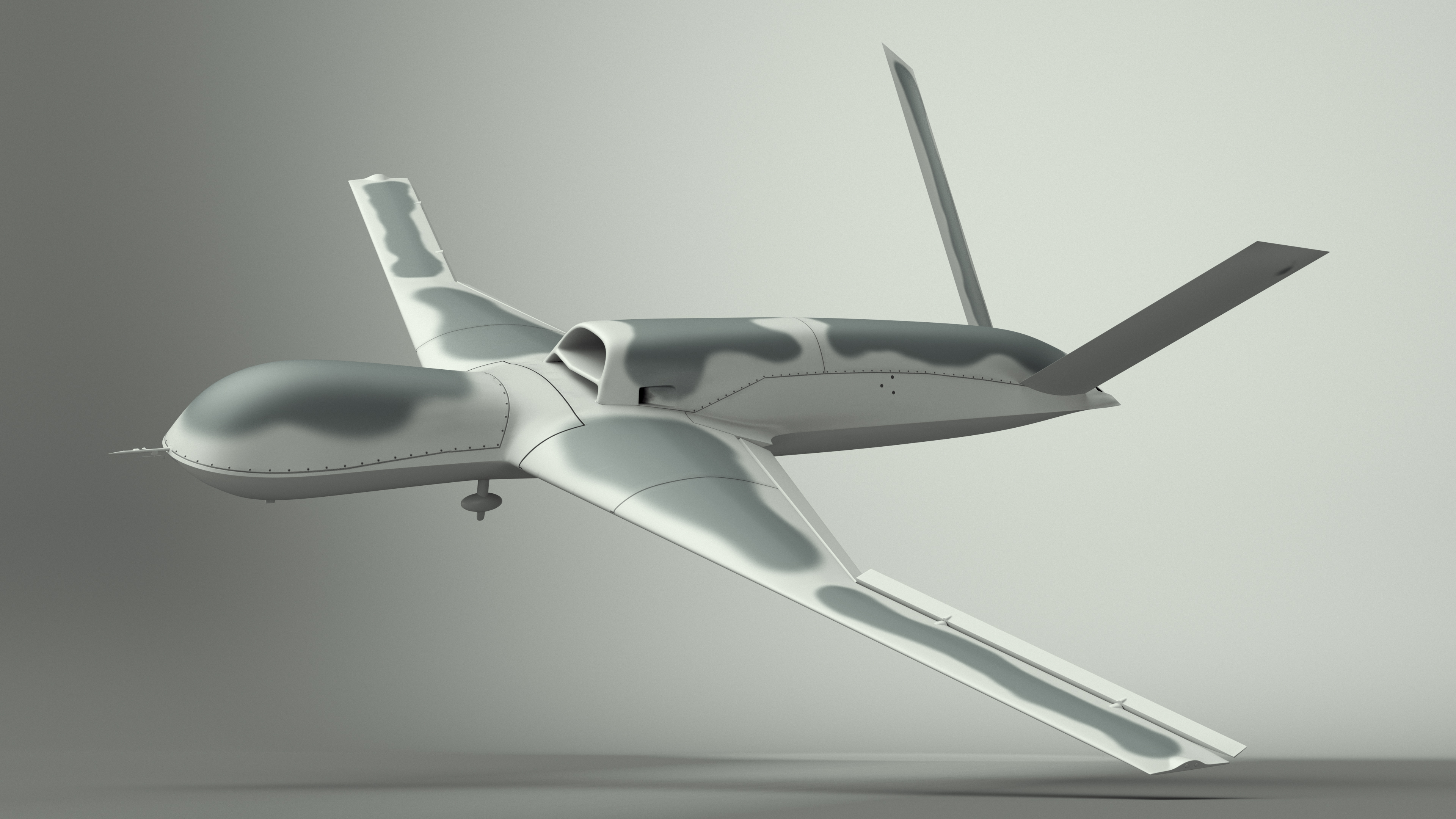 3D model General Atomics Avenger Drone Rigged for Cinema 4D