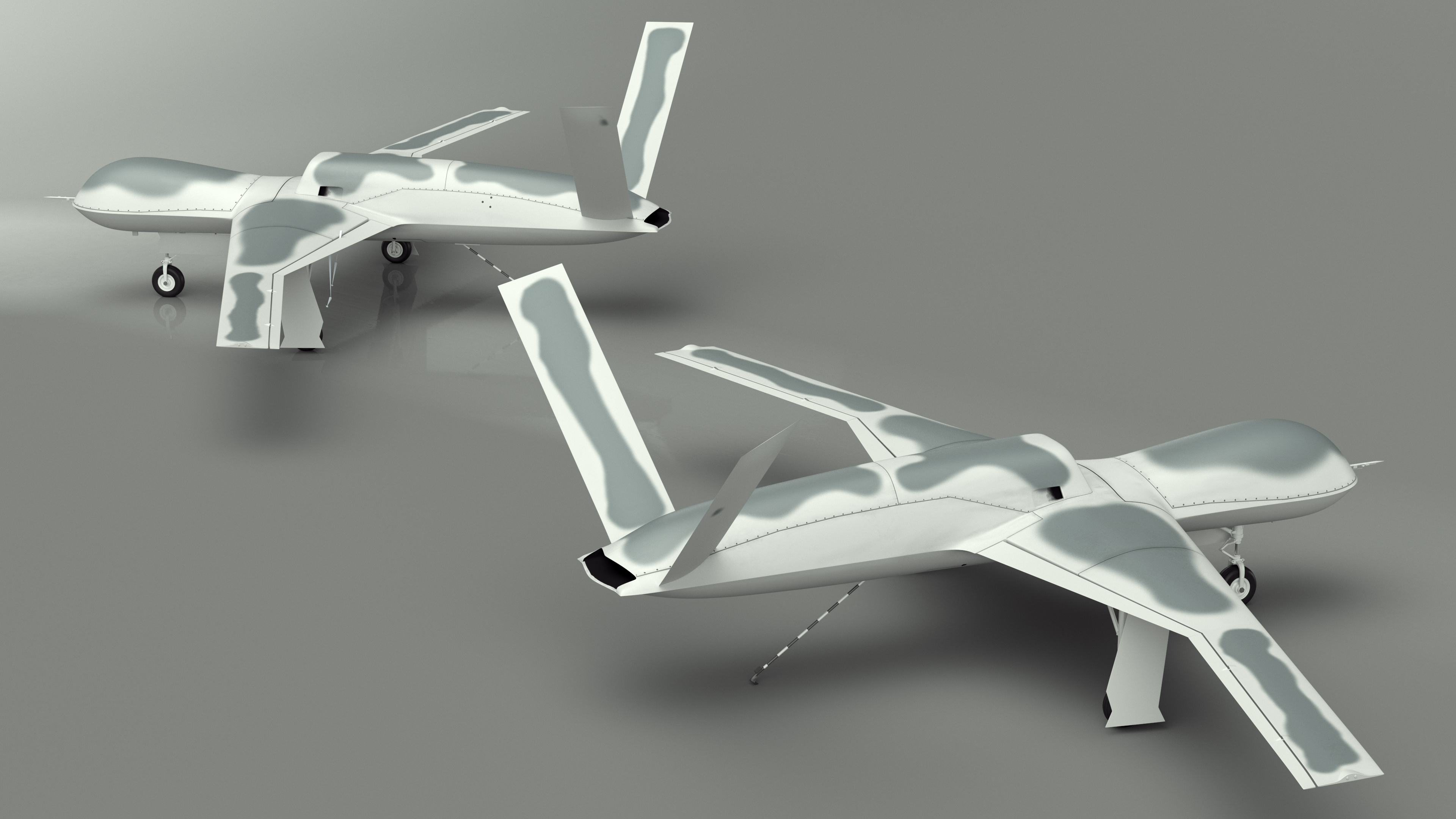 3D model General Atomics Avenger Drone Rigged for Cinema 4D