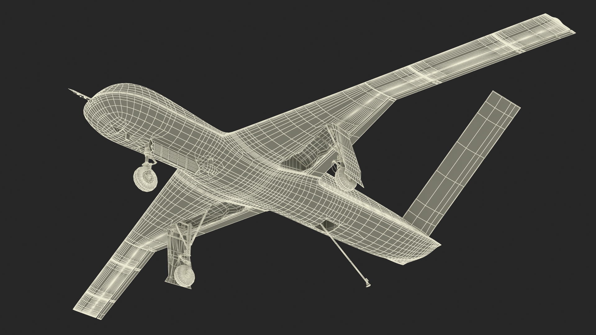 3D model General Atomics Avenger Drone Rigged for Cinema 4D