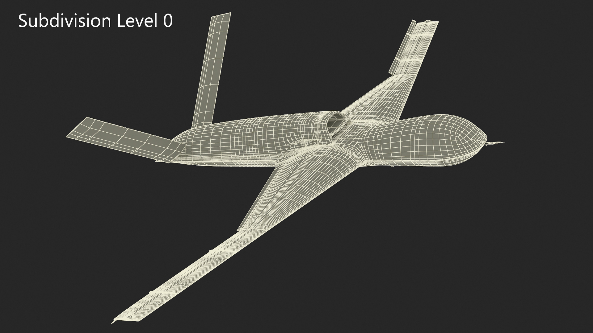 3D model General Atomics Avenger Drone Rigged for Cinema 4D