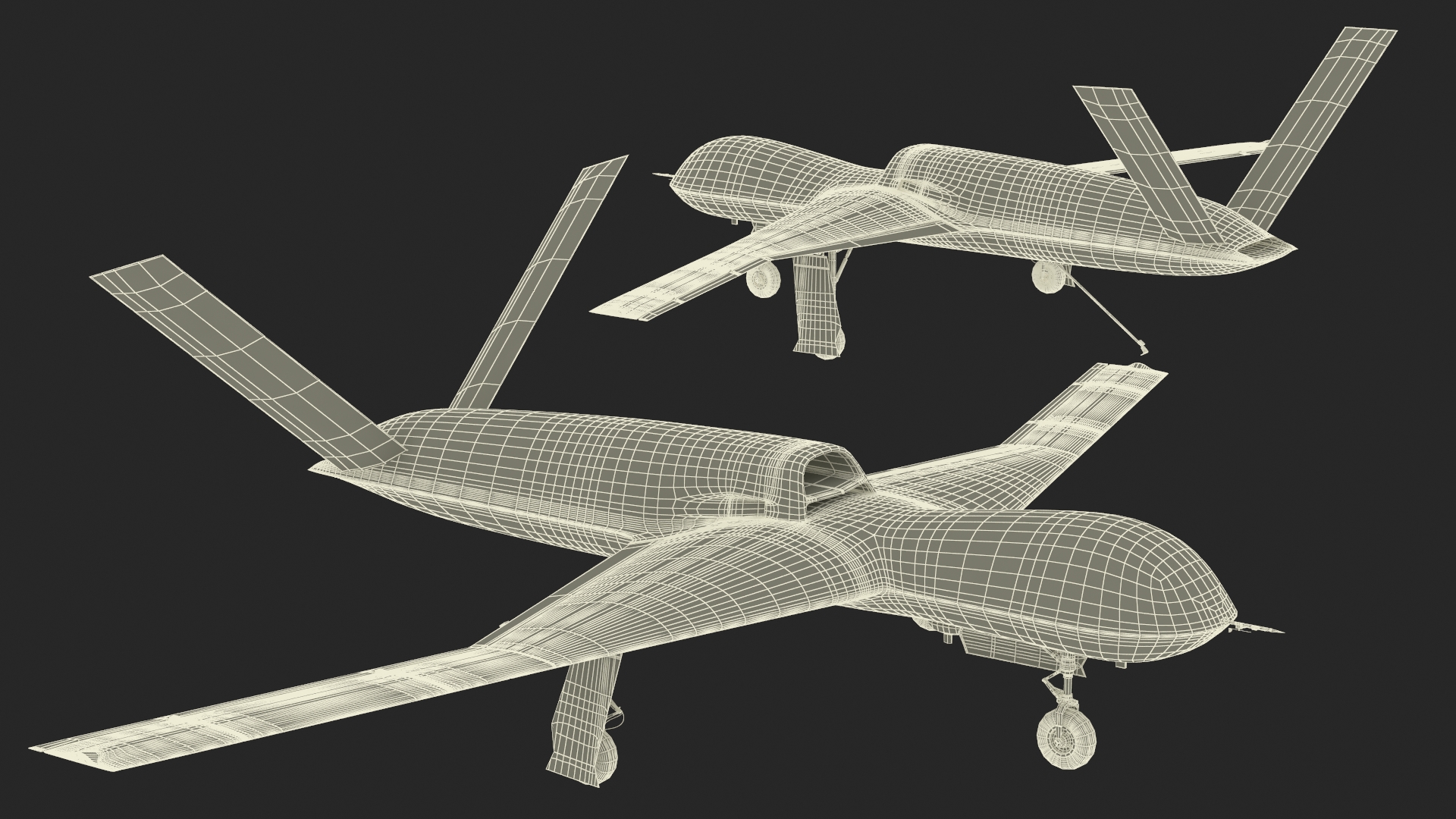 3D model General Atomics Avenger Drone Rigged for Cinema 4D