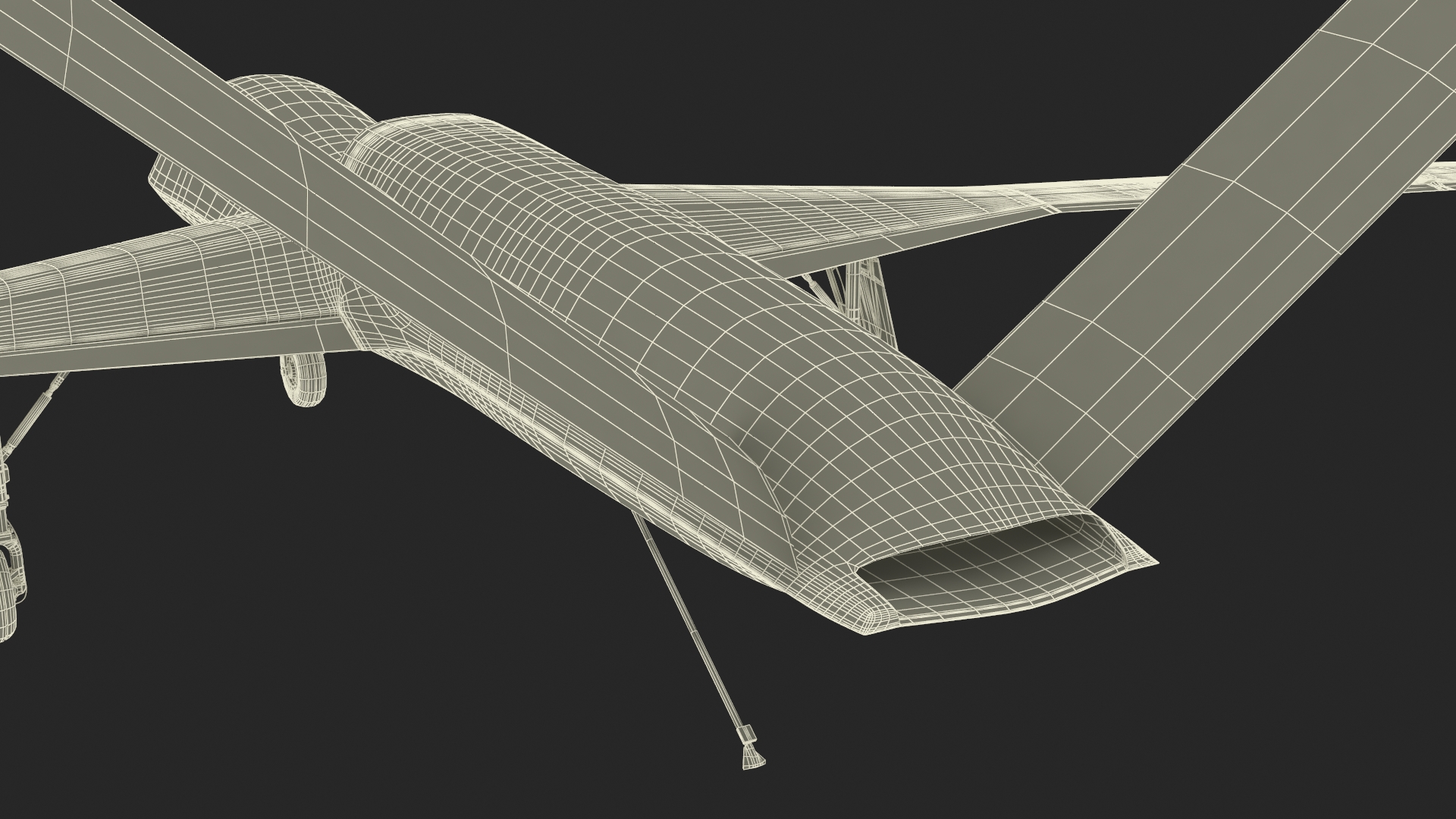 3D model General Atomics Avenger Drone Rigged for Cinema 4D