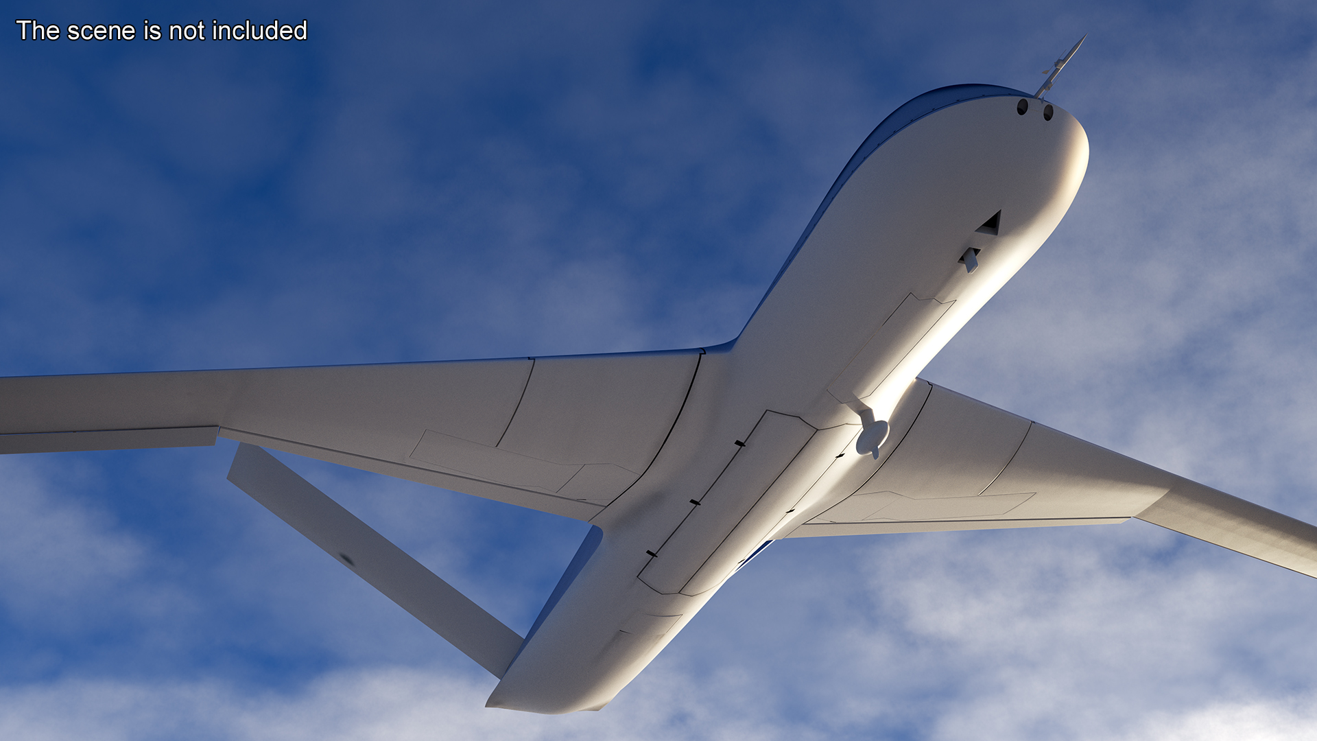 3D model General Atomics Avenger Drone Rigged for Cinema 4D