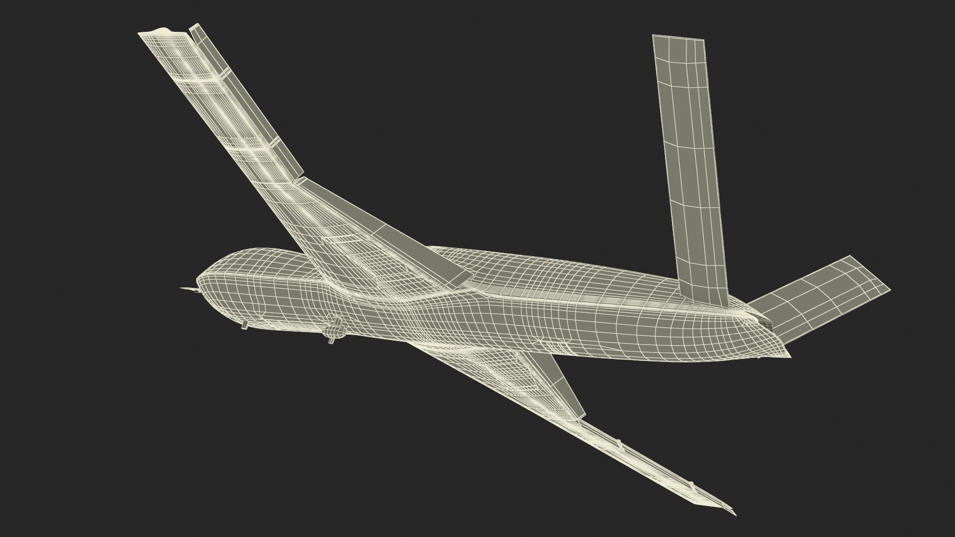 3D model General Atomics Avenger Drone Rigged for Cinema 4D