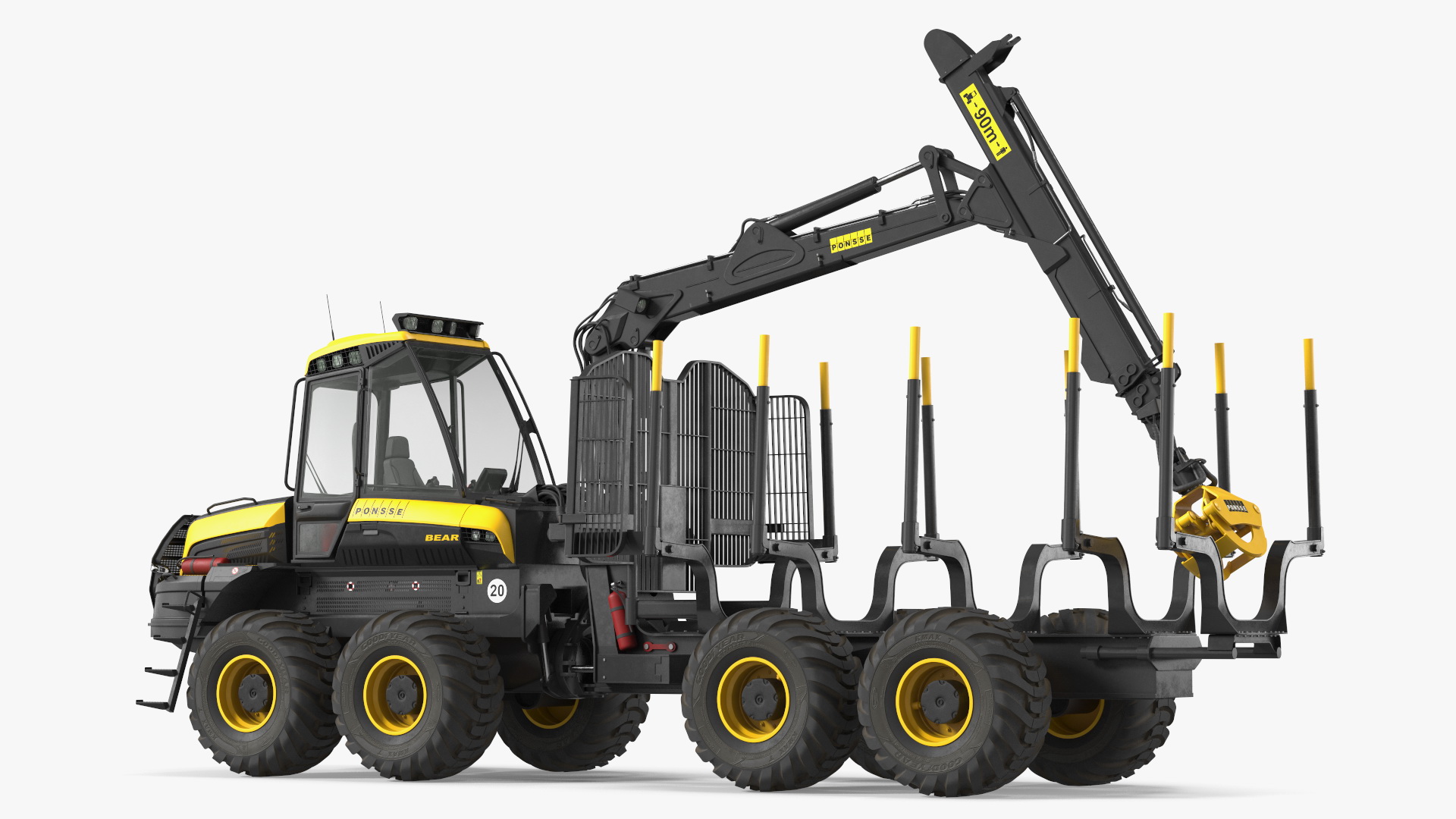 Forwarder Ponsse Buffalo 8W 3D