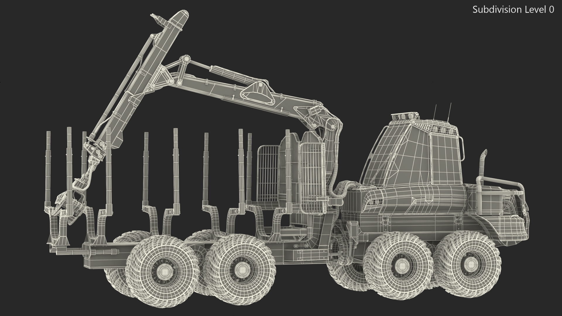 Forwarder Ponsse Buffalo 8W 3D