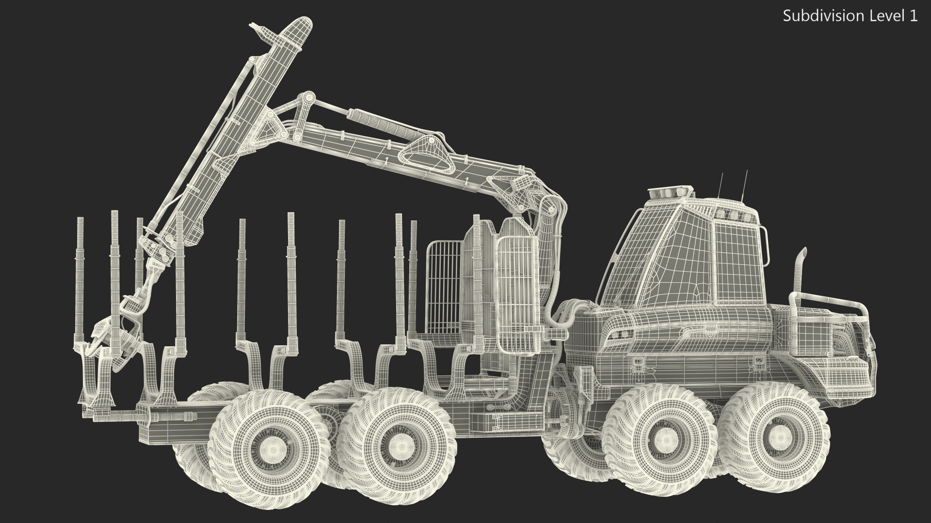 Forwarder Ponsse Buffalo 8W 3D