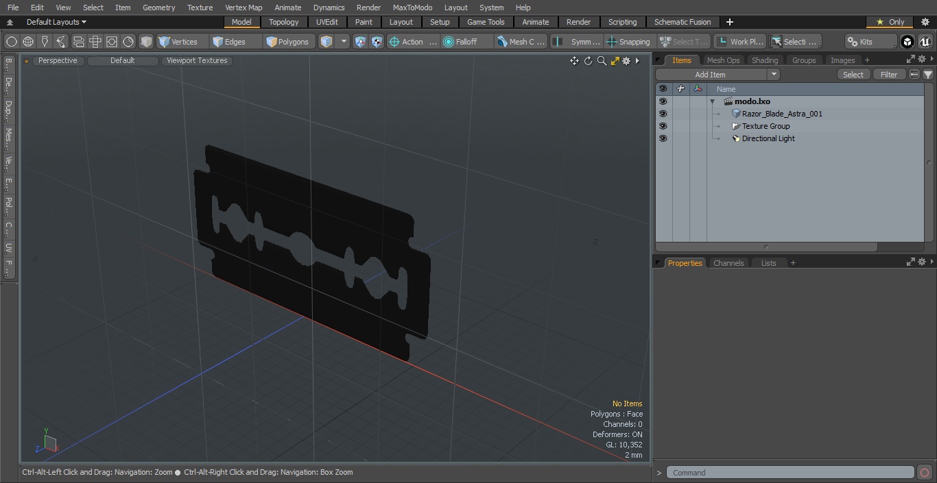 Razor Blade Astra 3D