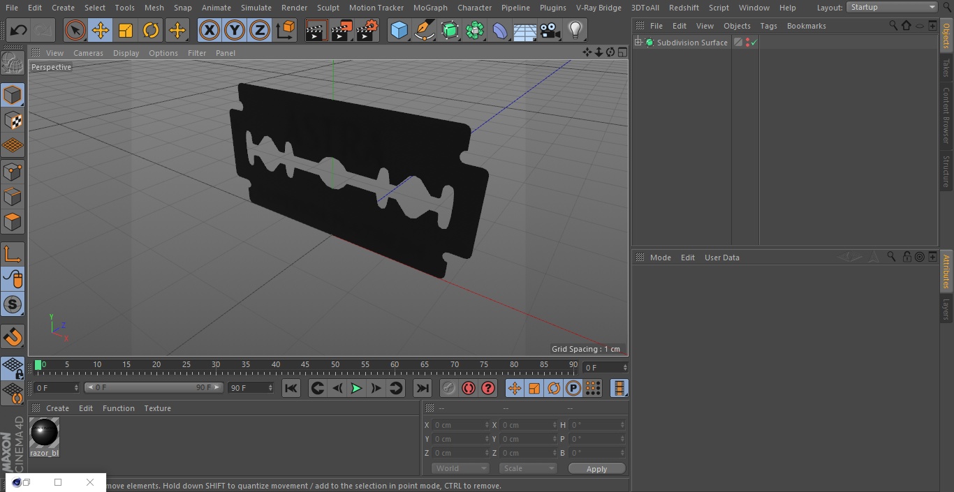 Razor Blade Astra 3D