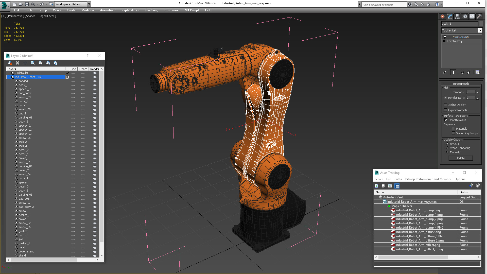 3D model Industrial Robot Arm