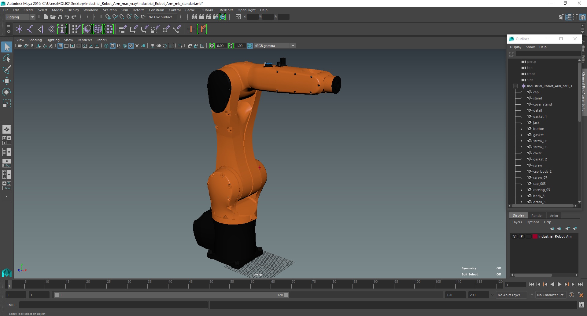 3D model Industrial Robot Arm