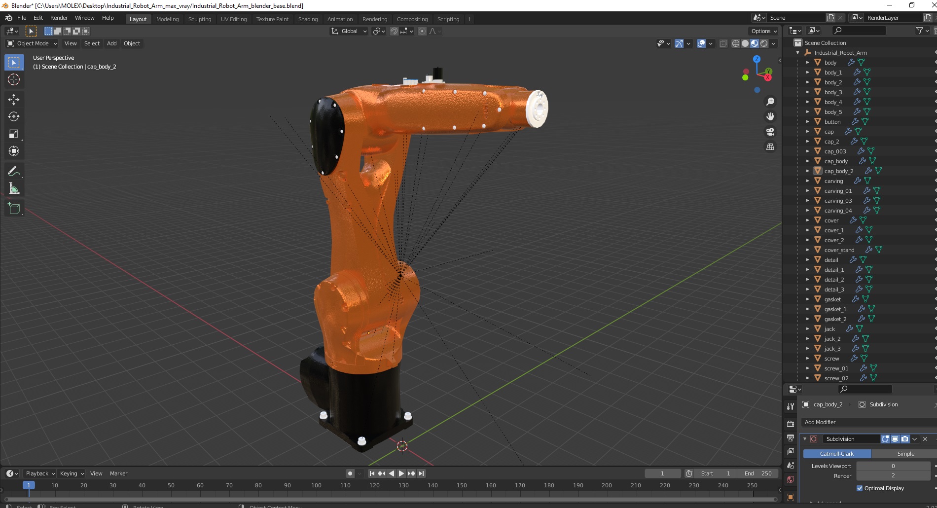 3D model Industrial Robot Arm