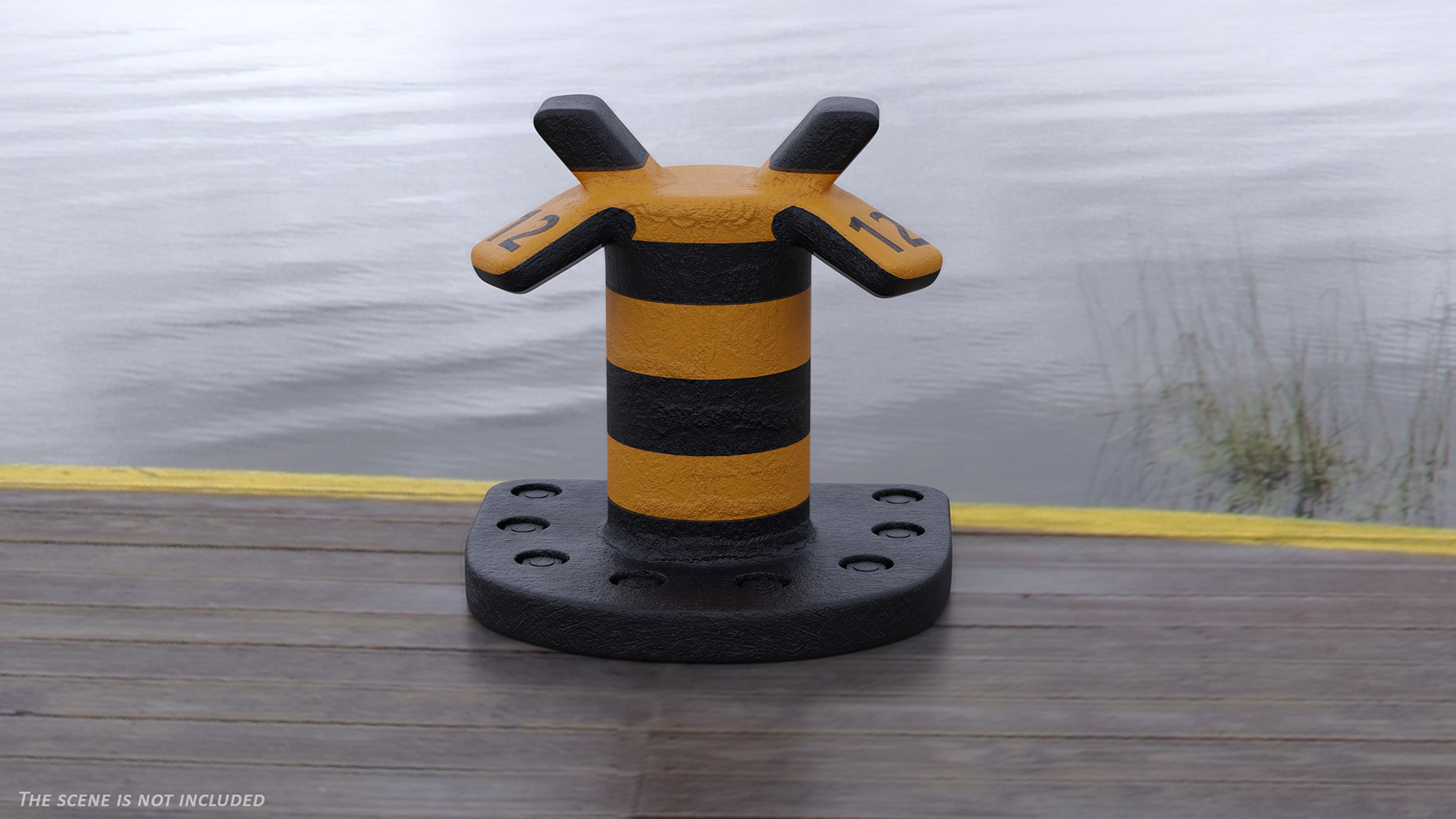 3D Mooring Bollard Stripes model