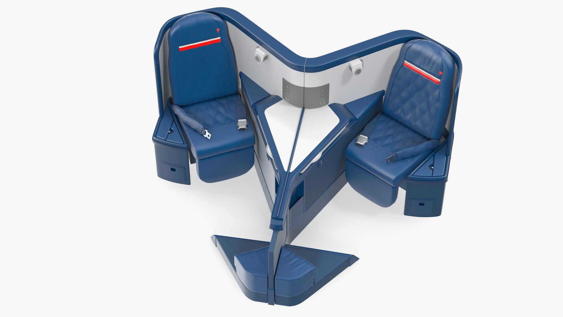3D model Delta Air Lines Airbus A330-300 Business Class Seats Central