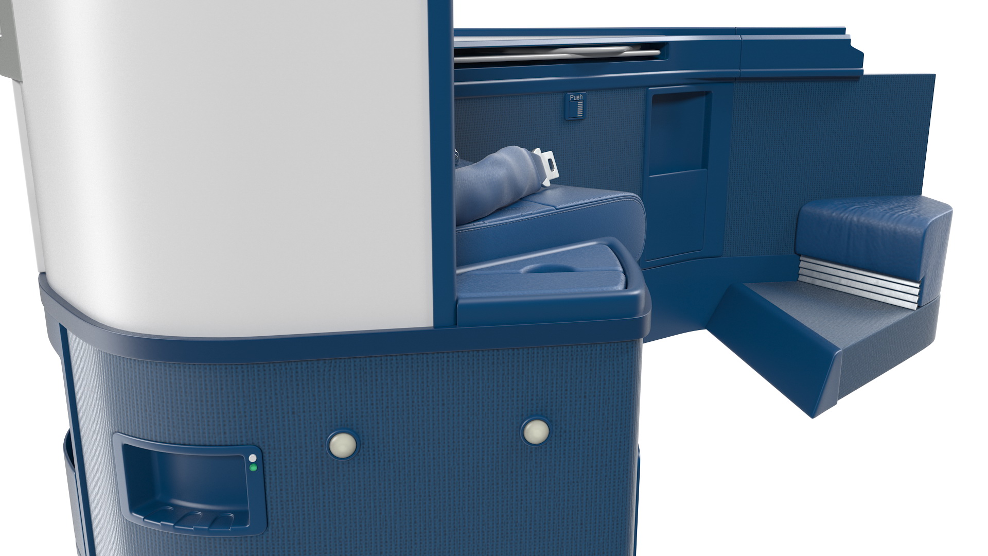 3D model Delta Air Lines Airbus A330-300 Business Class Seats Central