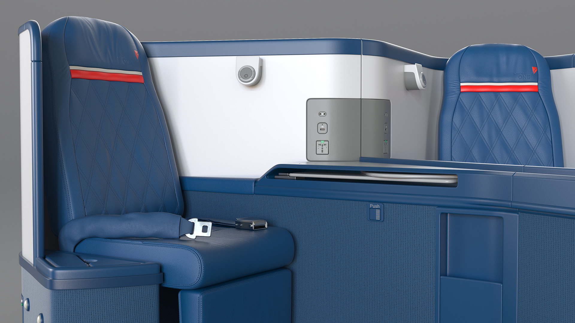 3D model Delta Air Lines Airbus A330-300 Business Class Seats Central