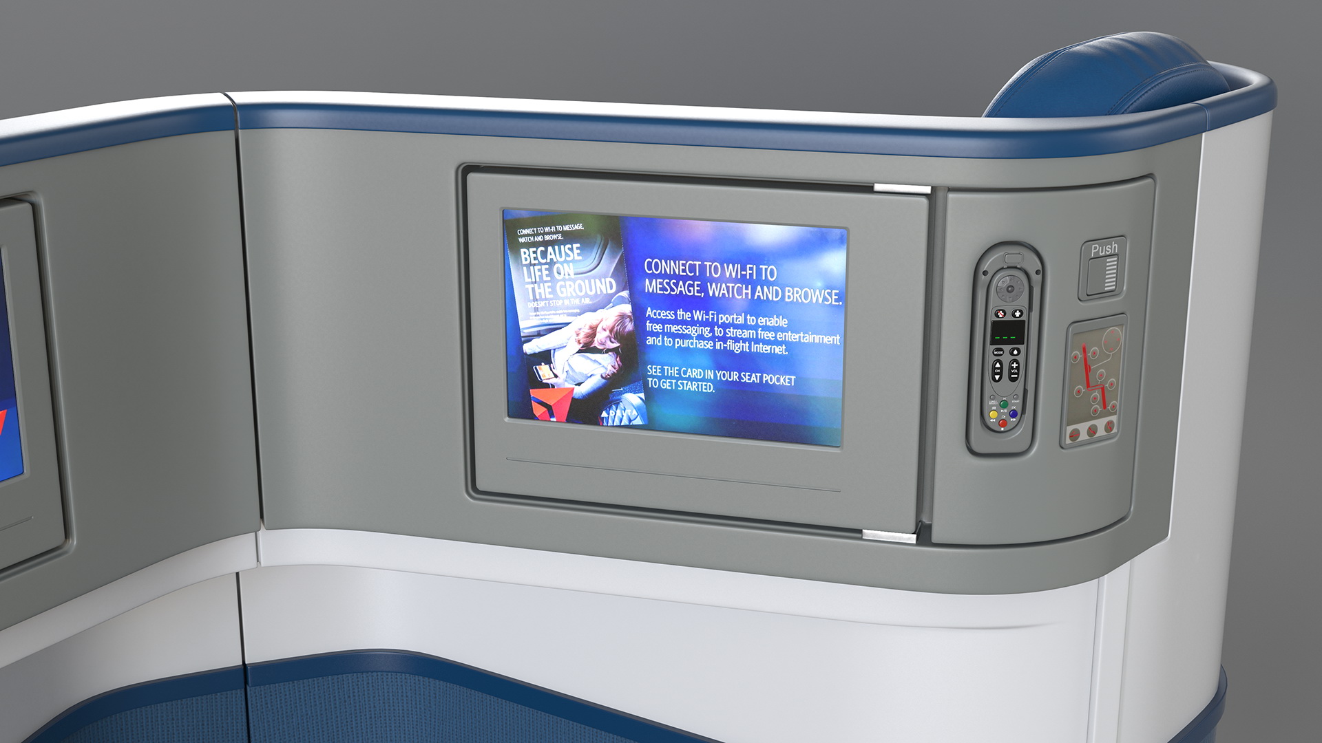 3D model Delta Air Lines Airbus A330-300 Business Class Seats Central