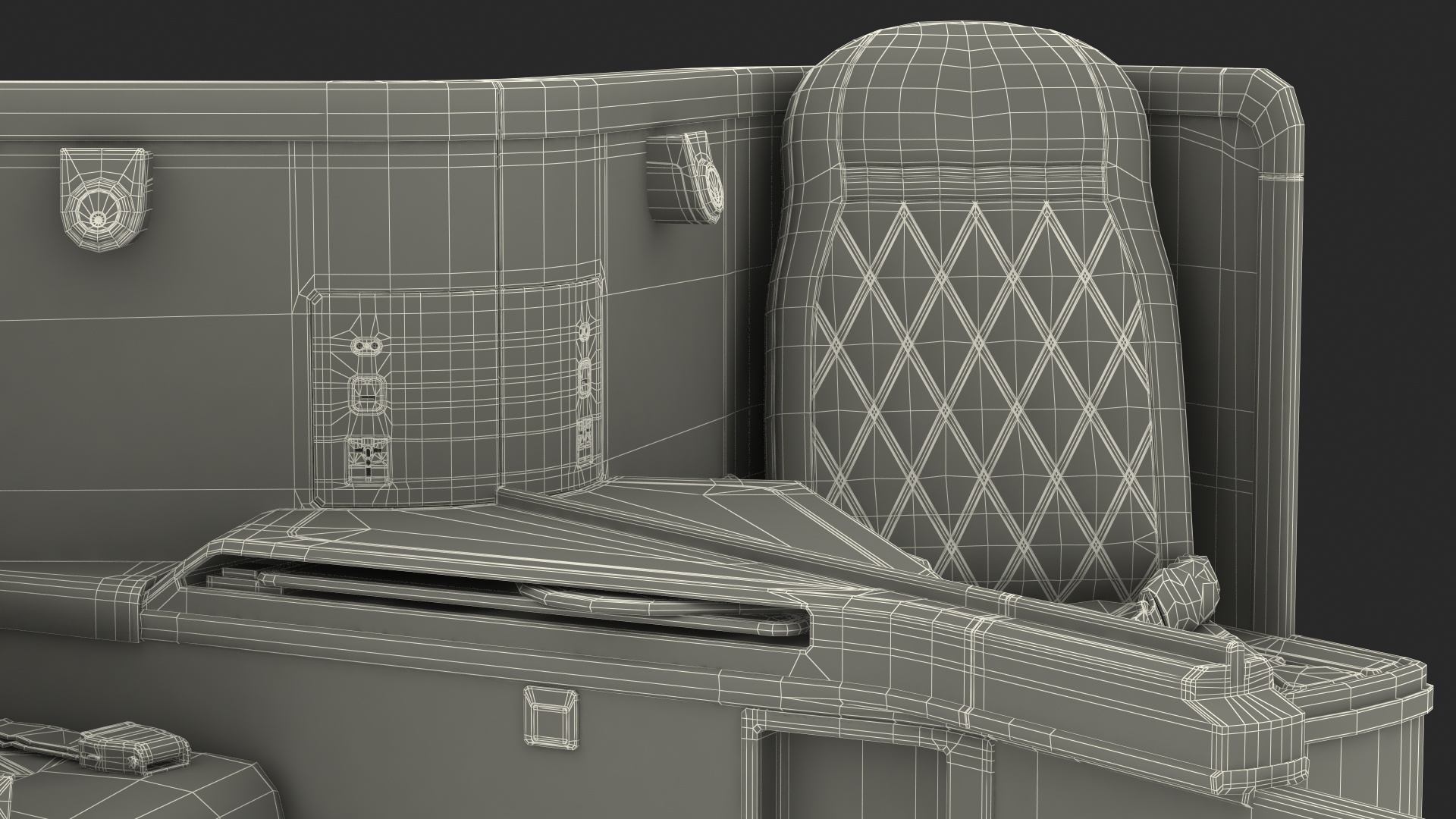 3D model Delta Air Lines Airbus A330-300 Business Class Seats Central