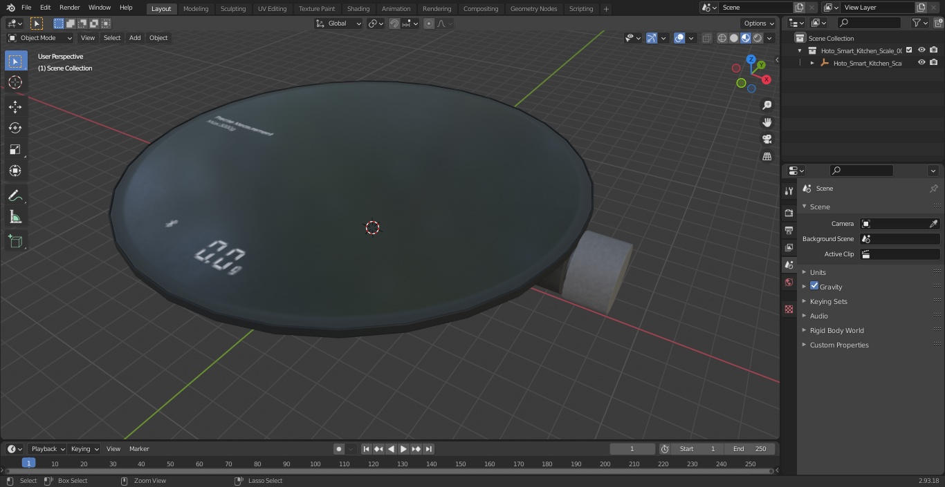 Hoto Smart Kitchen Scale 3D model