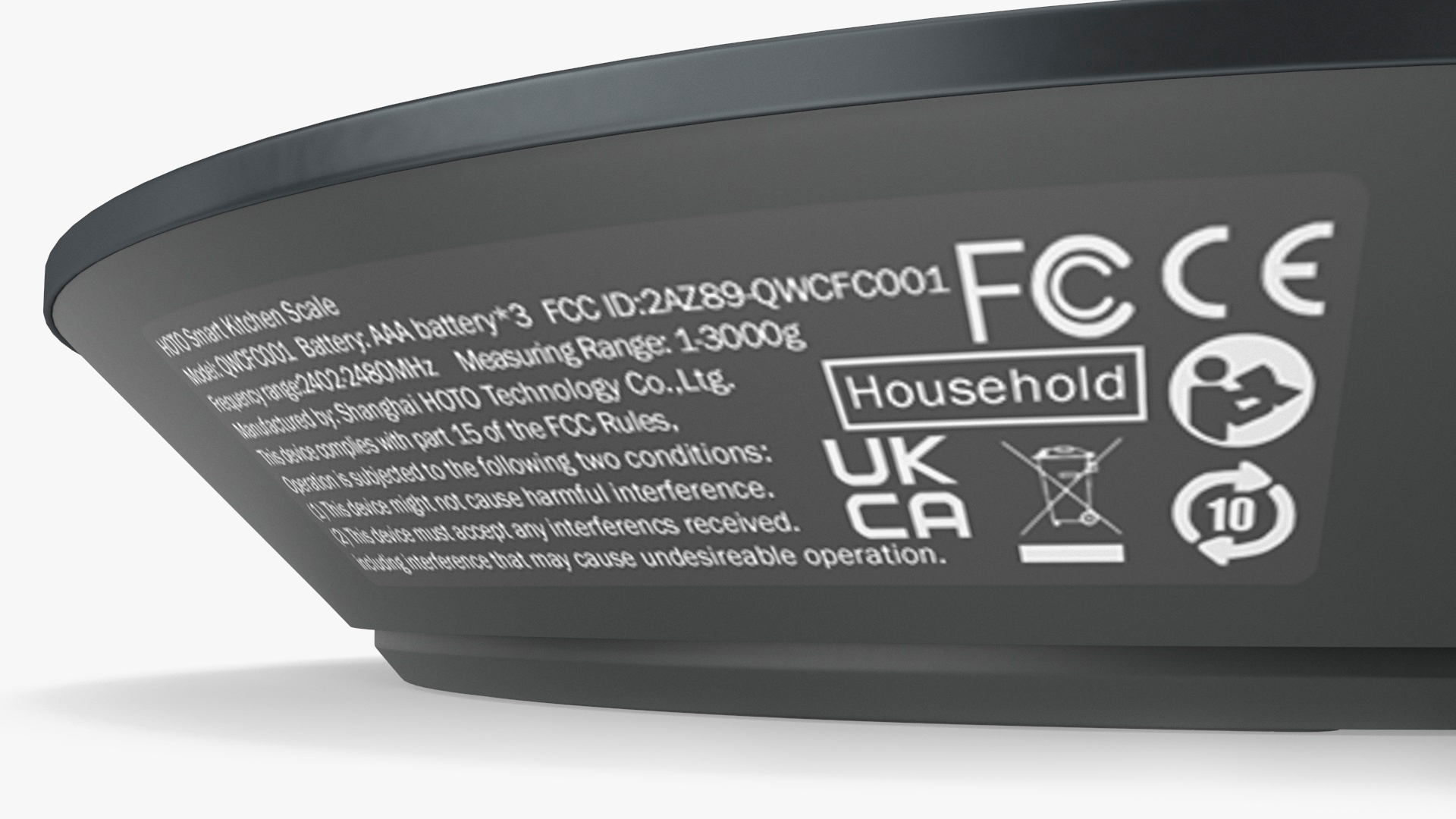 Hoto Smart Kitchen Scale 3D model