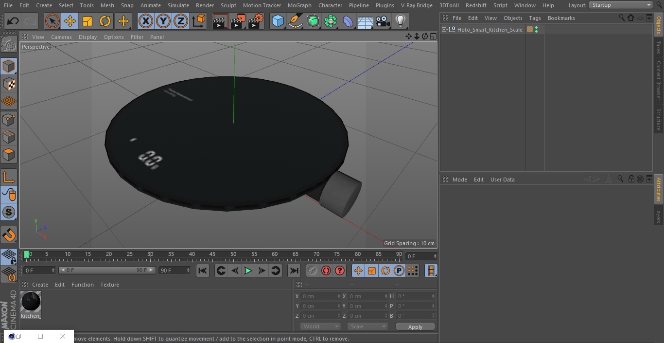Hoto Smart Kitchen Scale 3D model