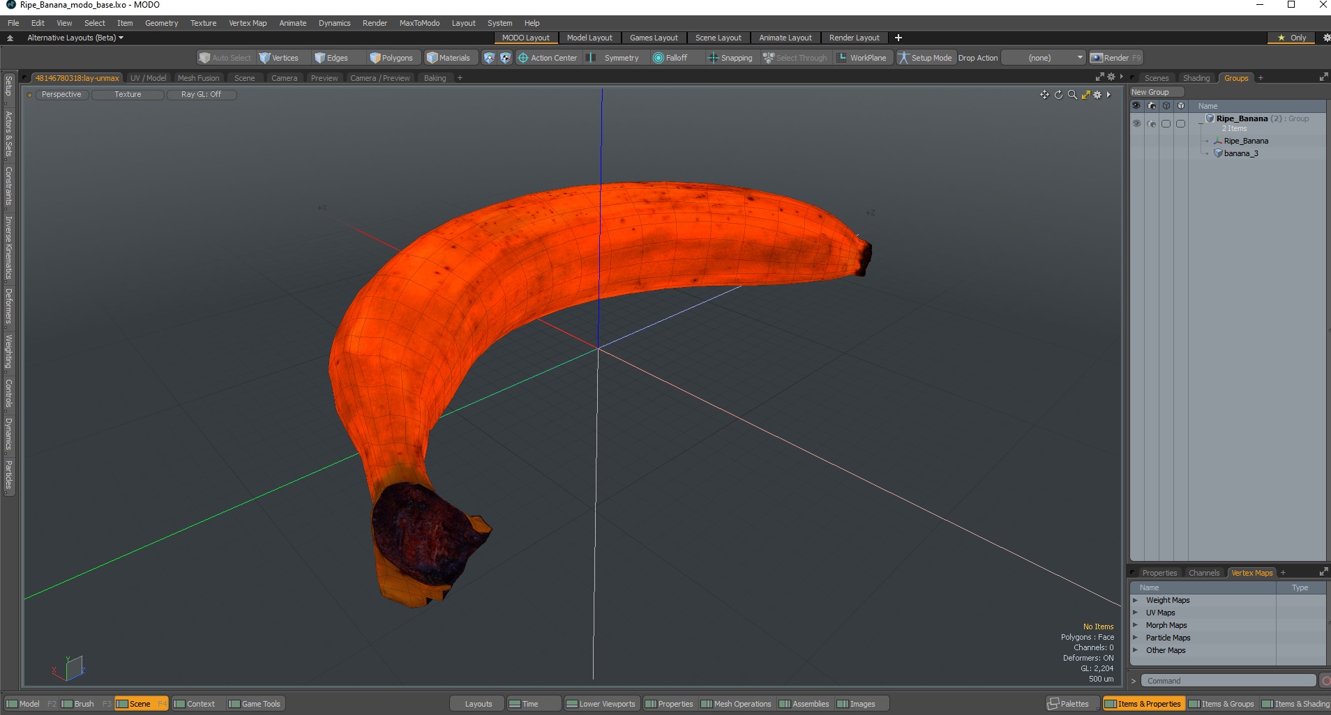 3D Ripe Banana