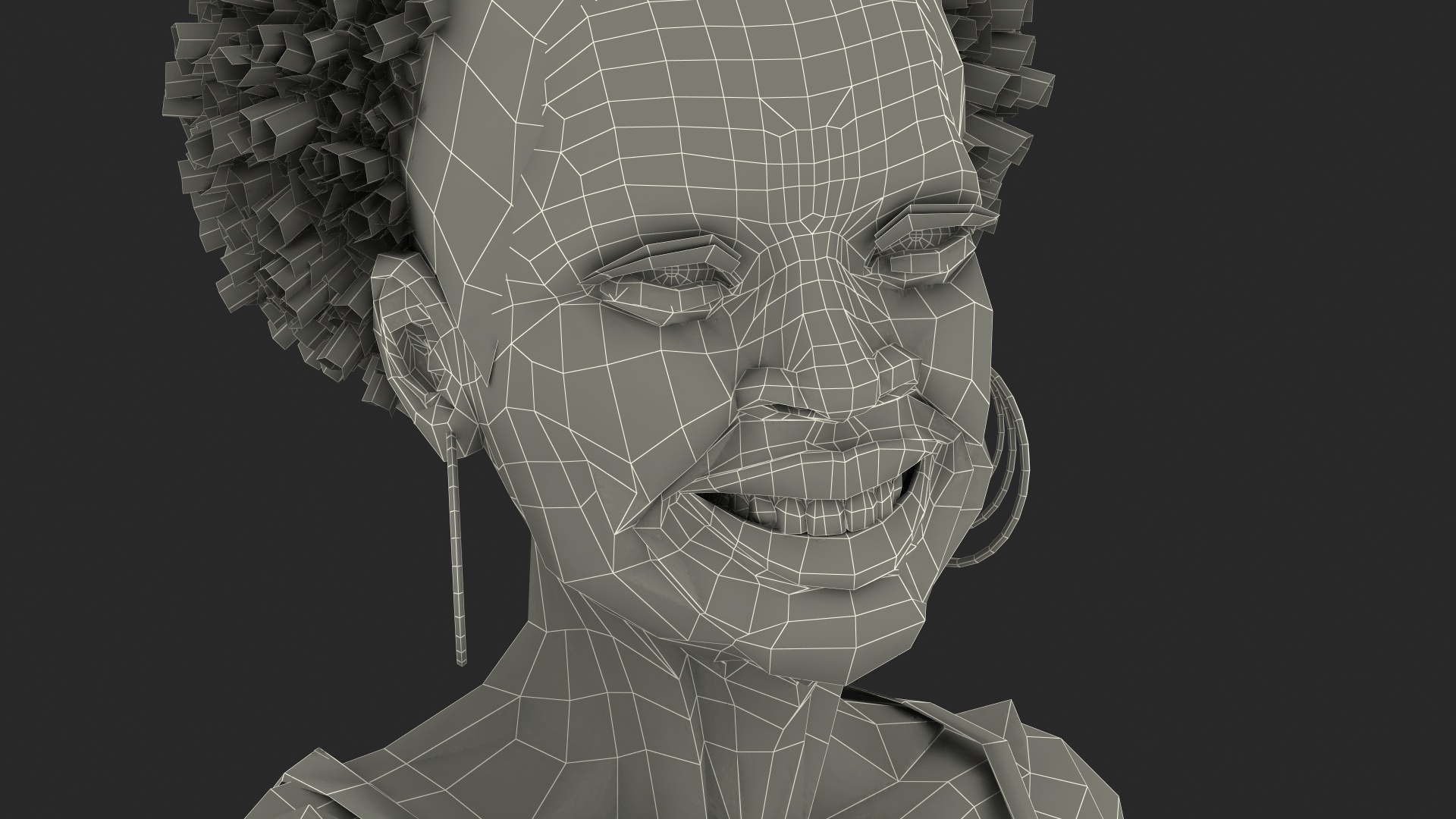 3D Afro American Woman in Nightwear Standing