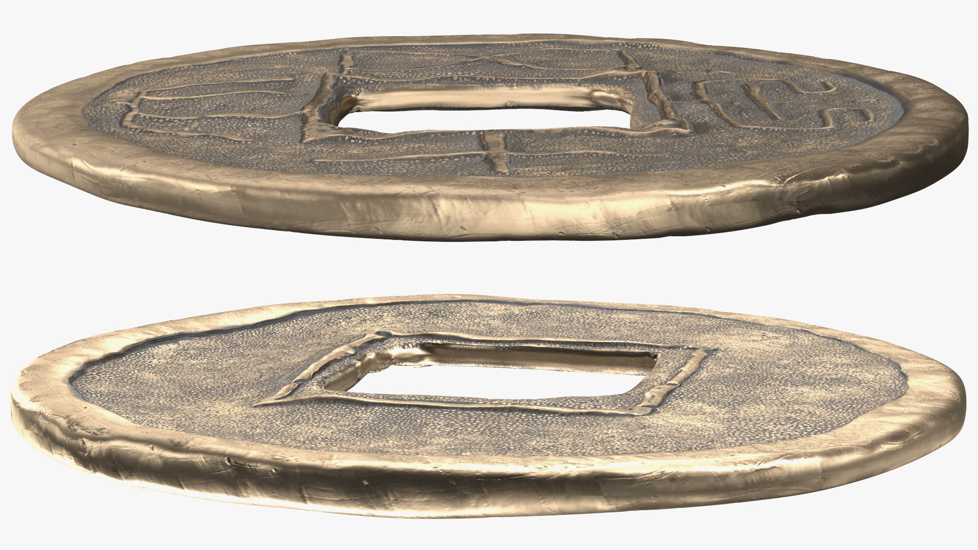 China Xin Dynasty Wang Mang 50 Cash Bronze 3D