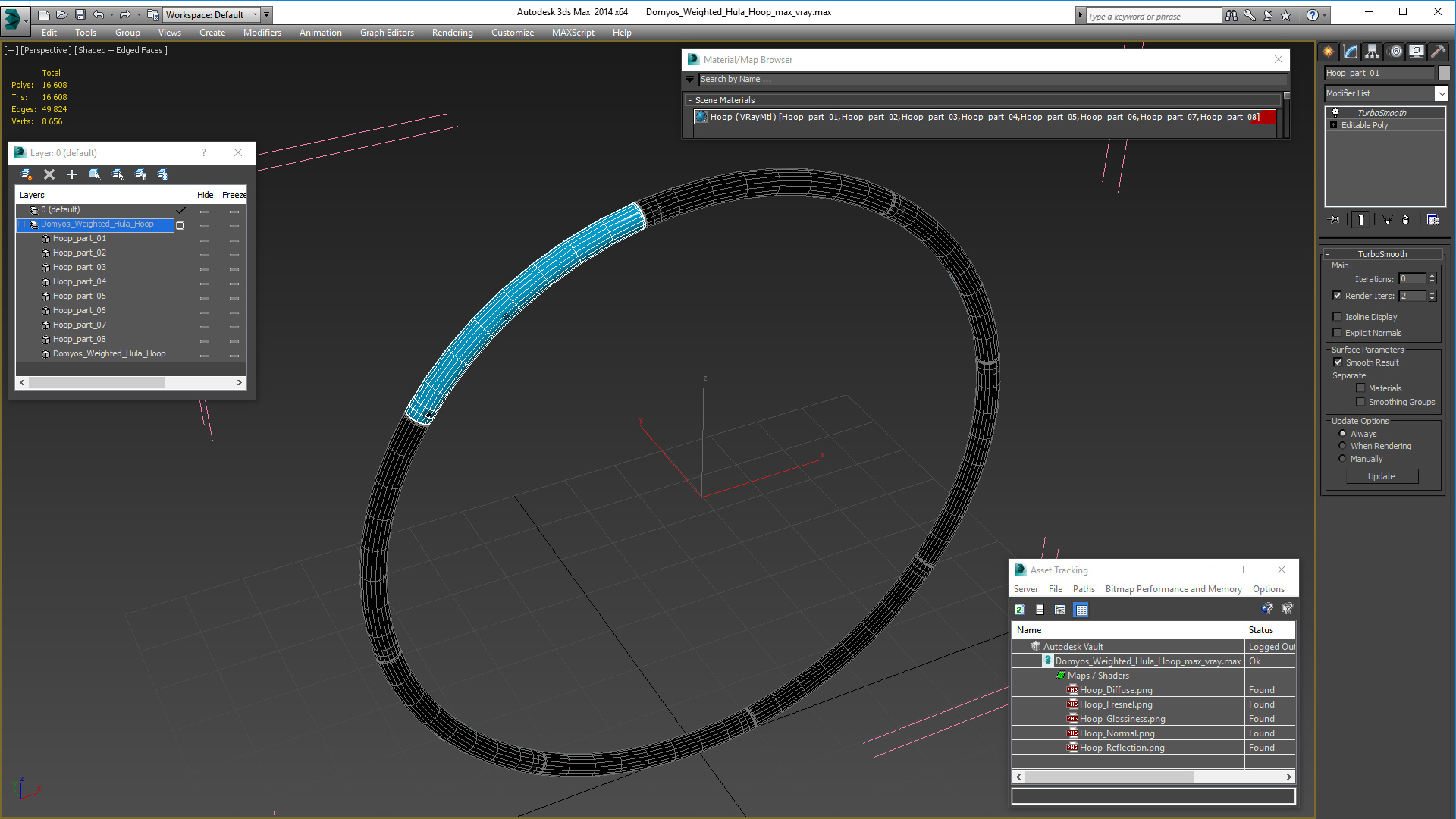 3D model Domyos Weighted Hula Hoop