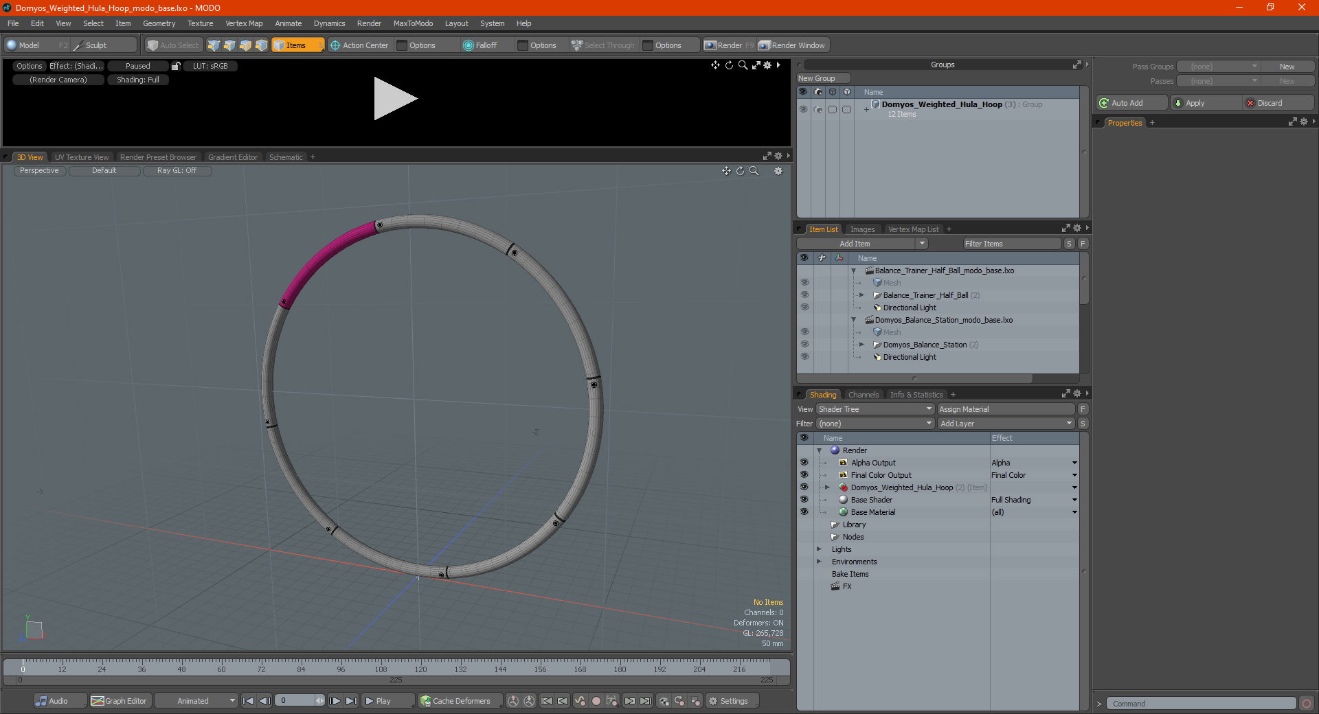 3D model Domyos Weighted Hula Hoop