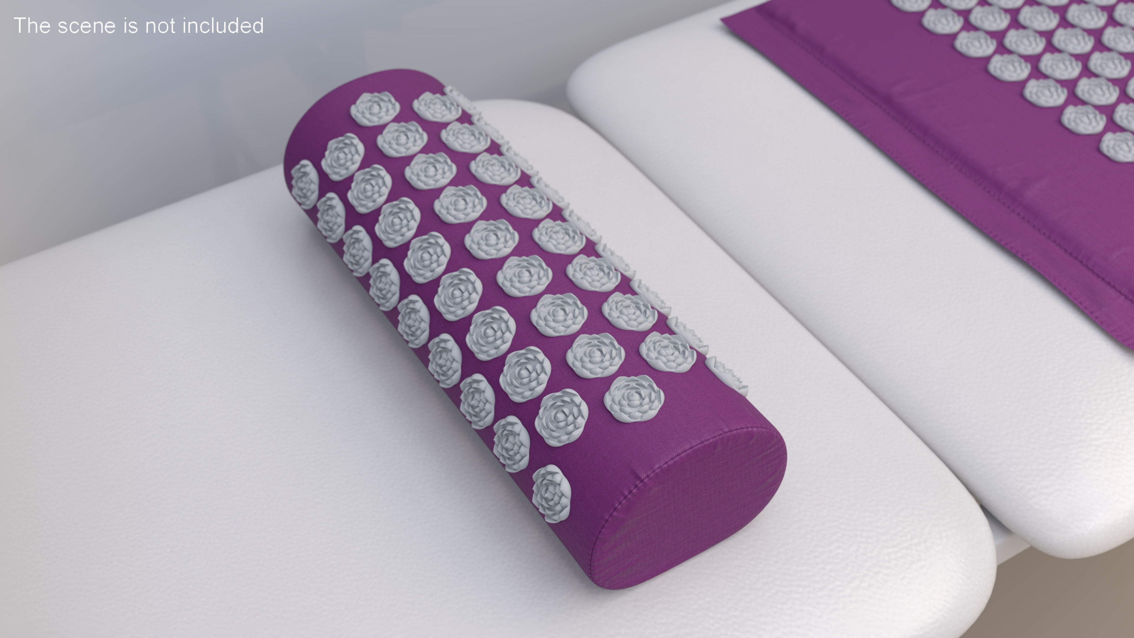 Cylindrical Pillow Acupuncture Purple 3D