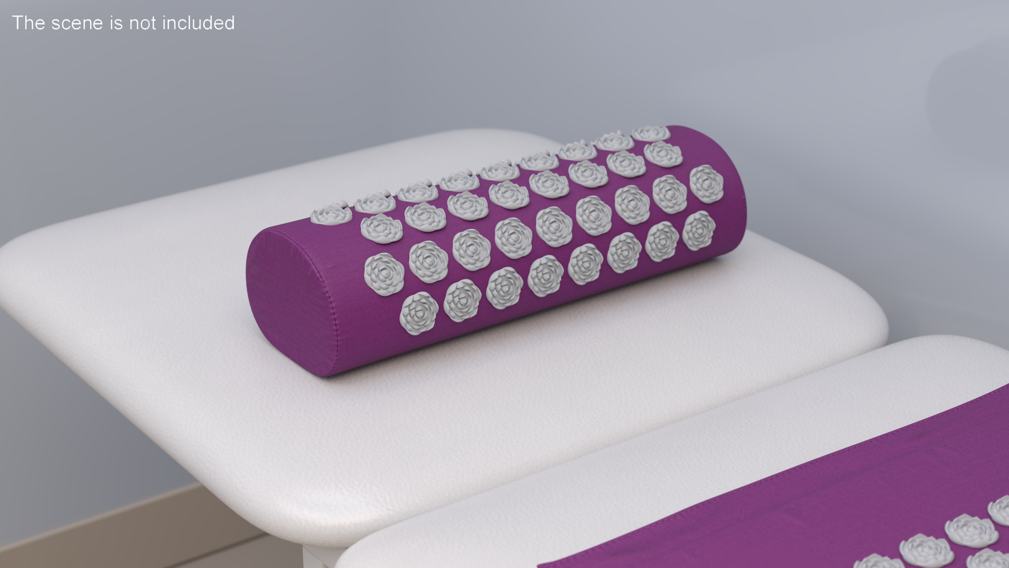 Cylindrical Pillow Acupuncture Purple 3D