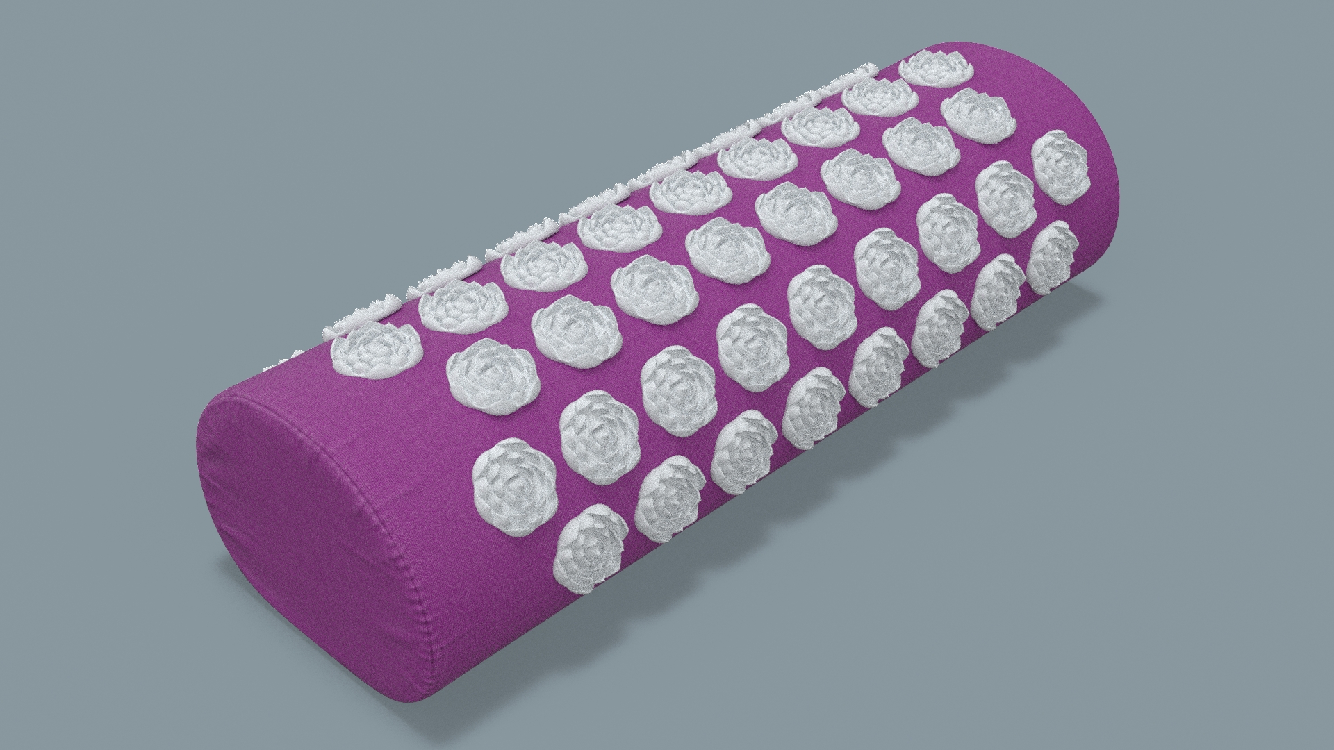 Cylindrical Pillow Acupuncture Purple 3D