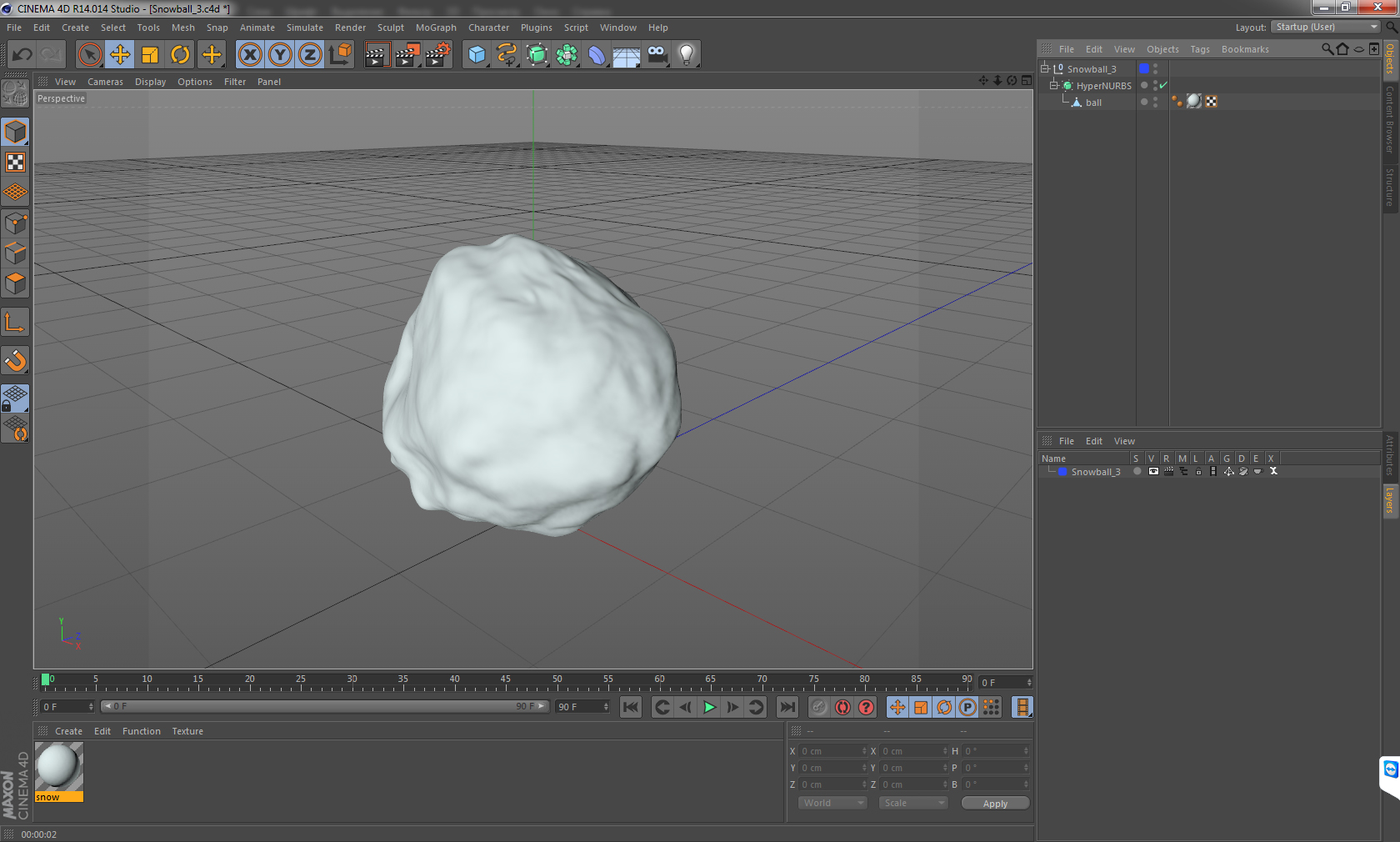 3D model Snowball 3