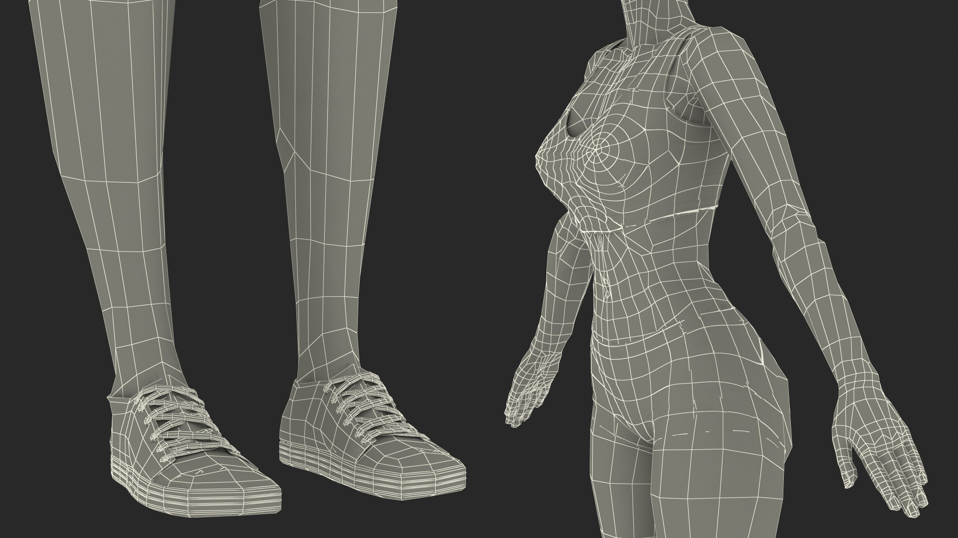 3D Cartoon Young Girl Sportive Clothes Rigged for Cinema 4D