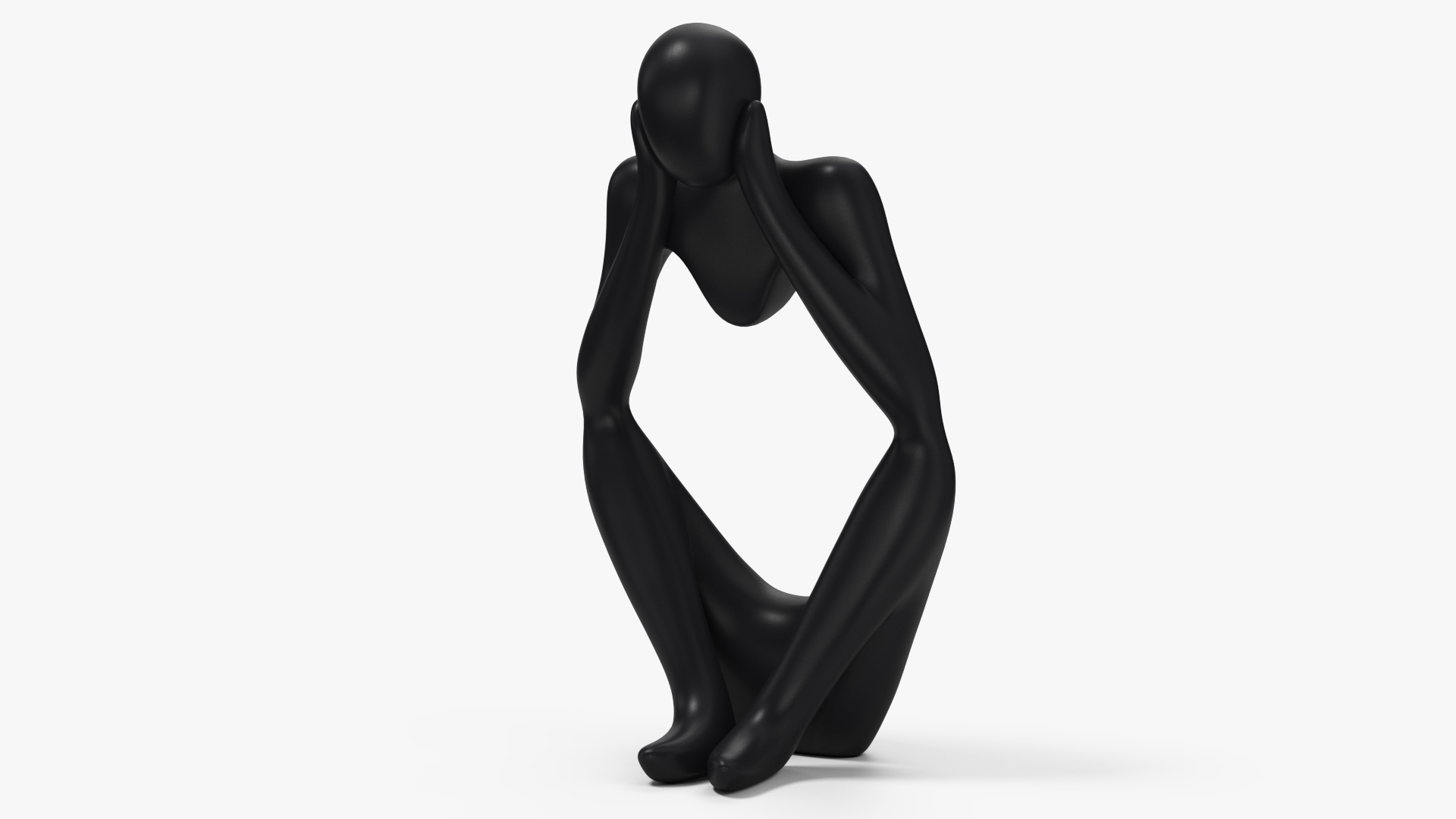 3D Abstract Human Figures Black model