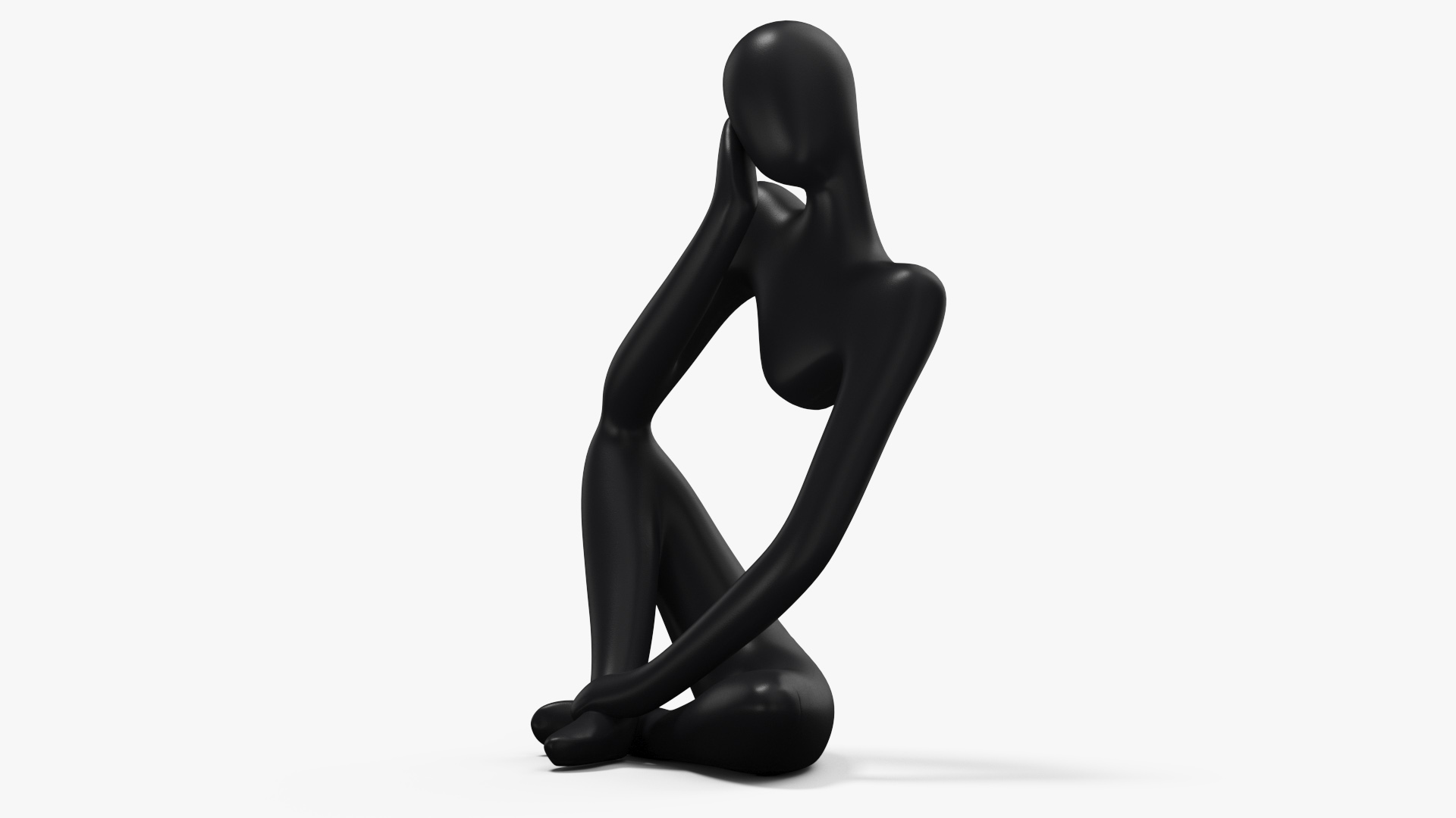 3D Abstract Human Figures Black model