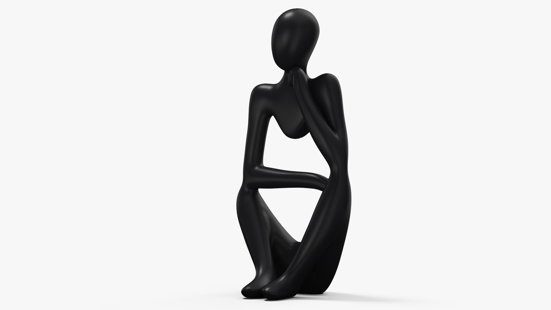3D Abstract Human Figures Black model