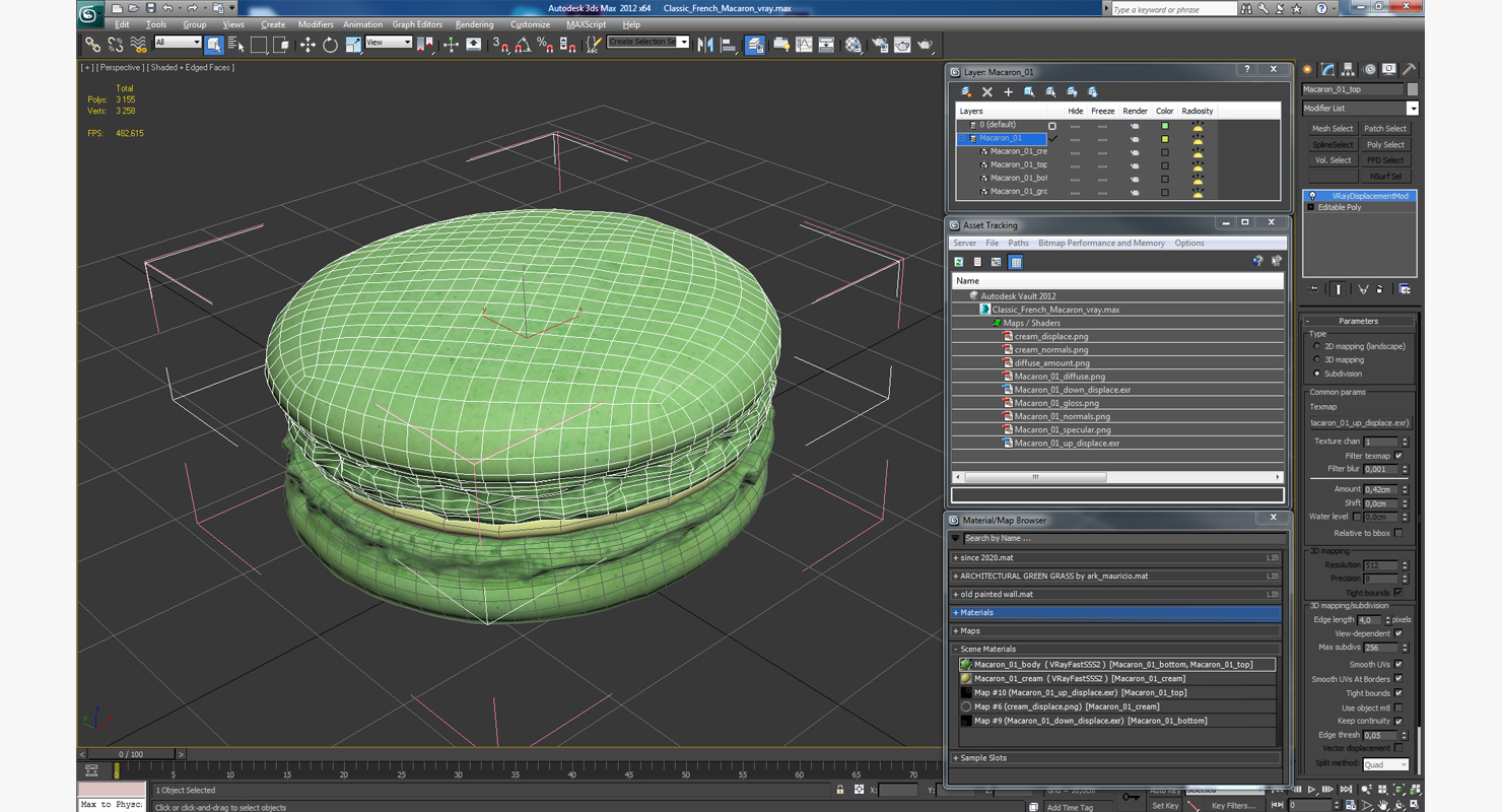 Classic French Macaron 3D