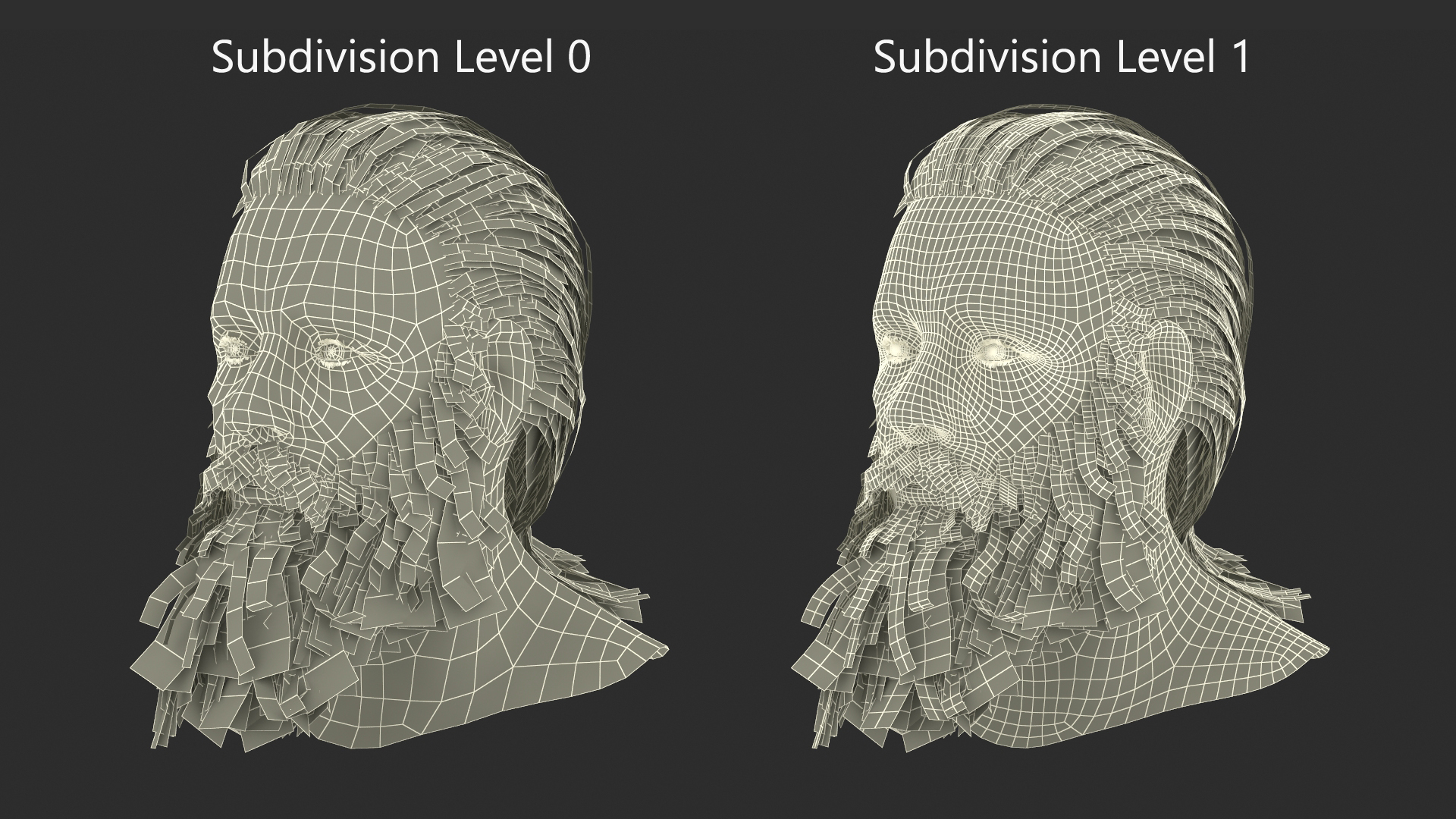 3D Elderly Man Head