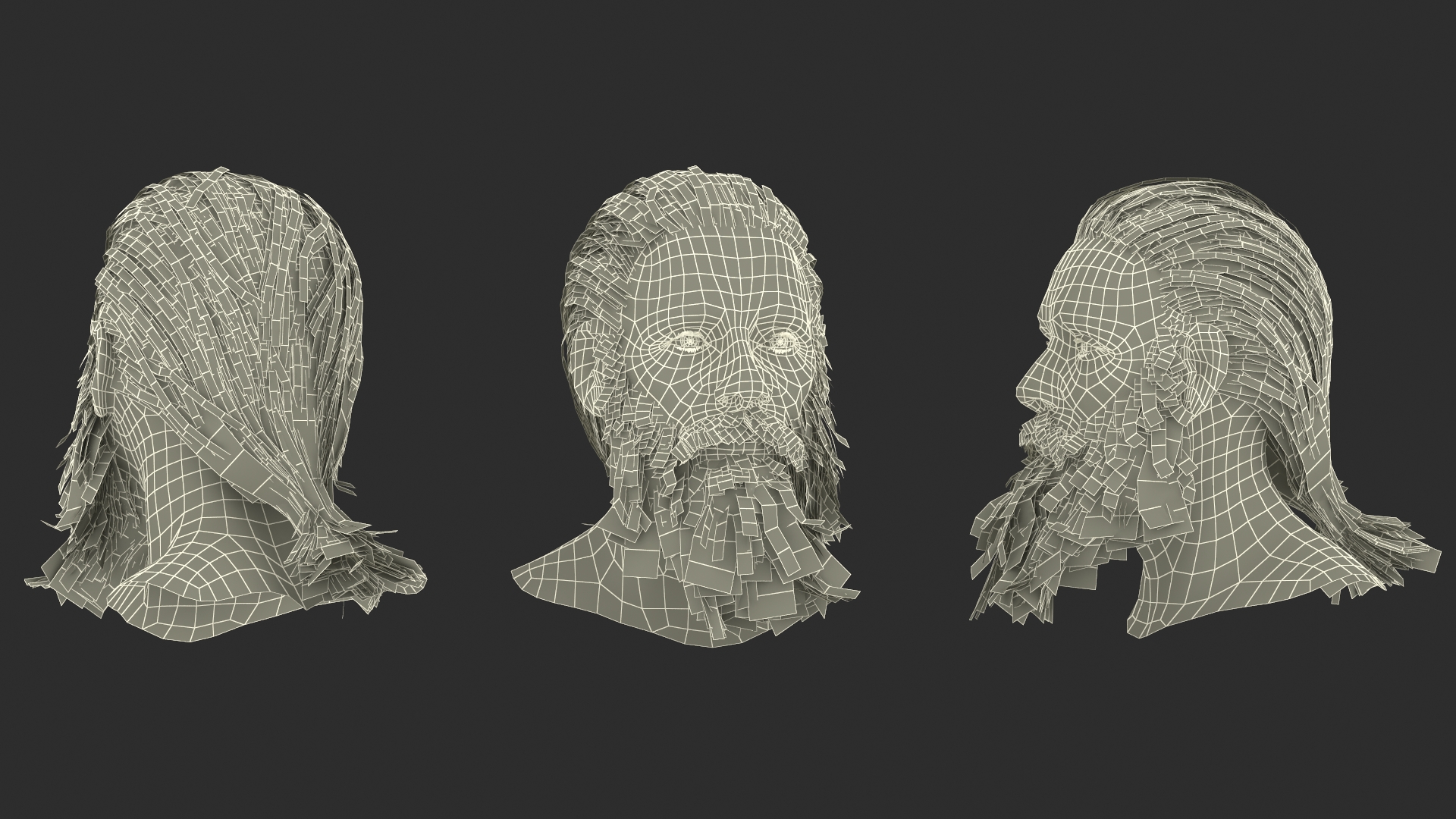 3D Elderly Man Head