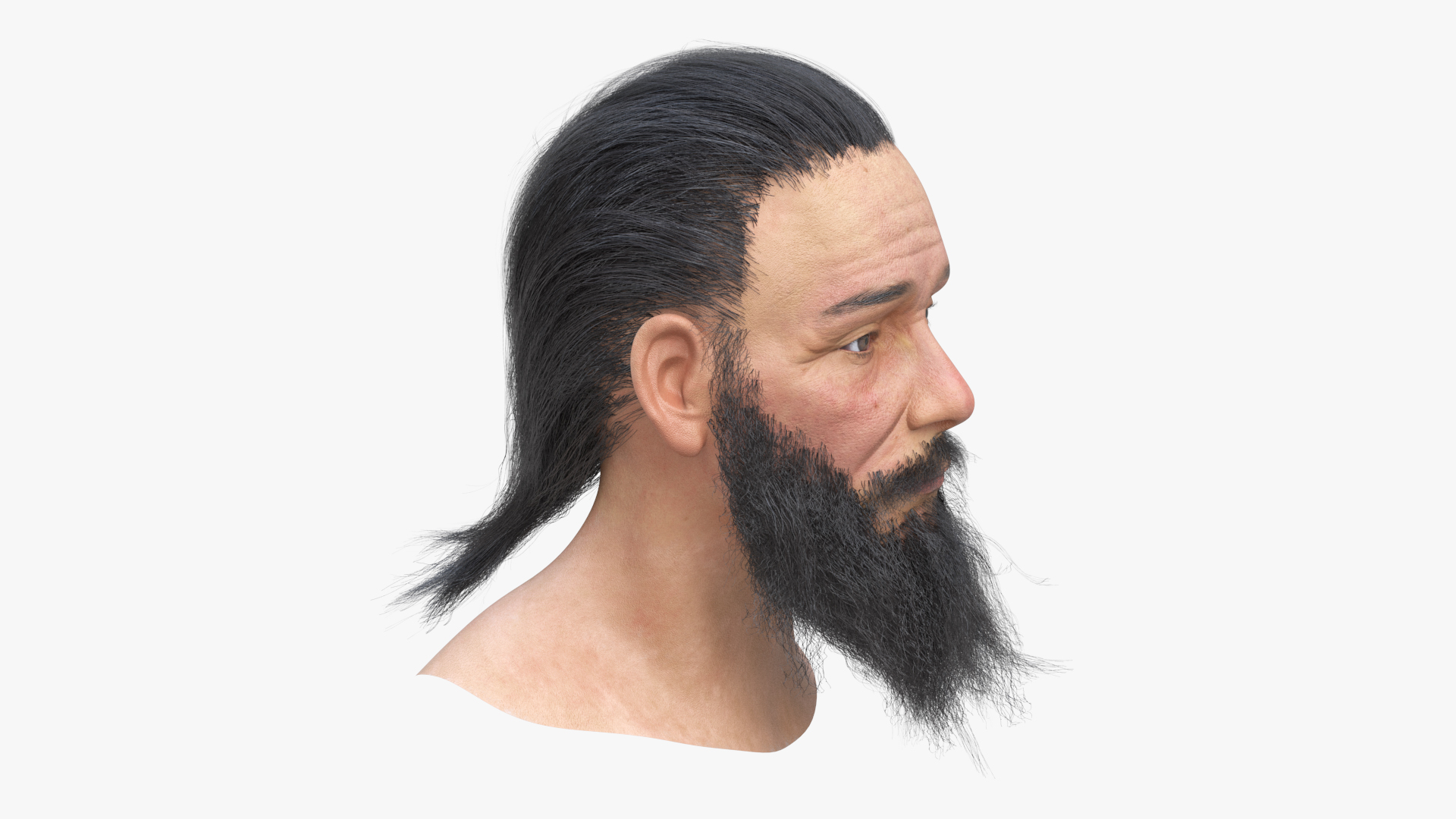 3D Elderly Man Head