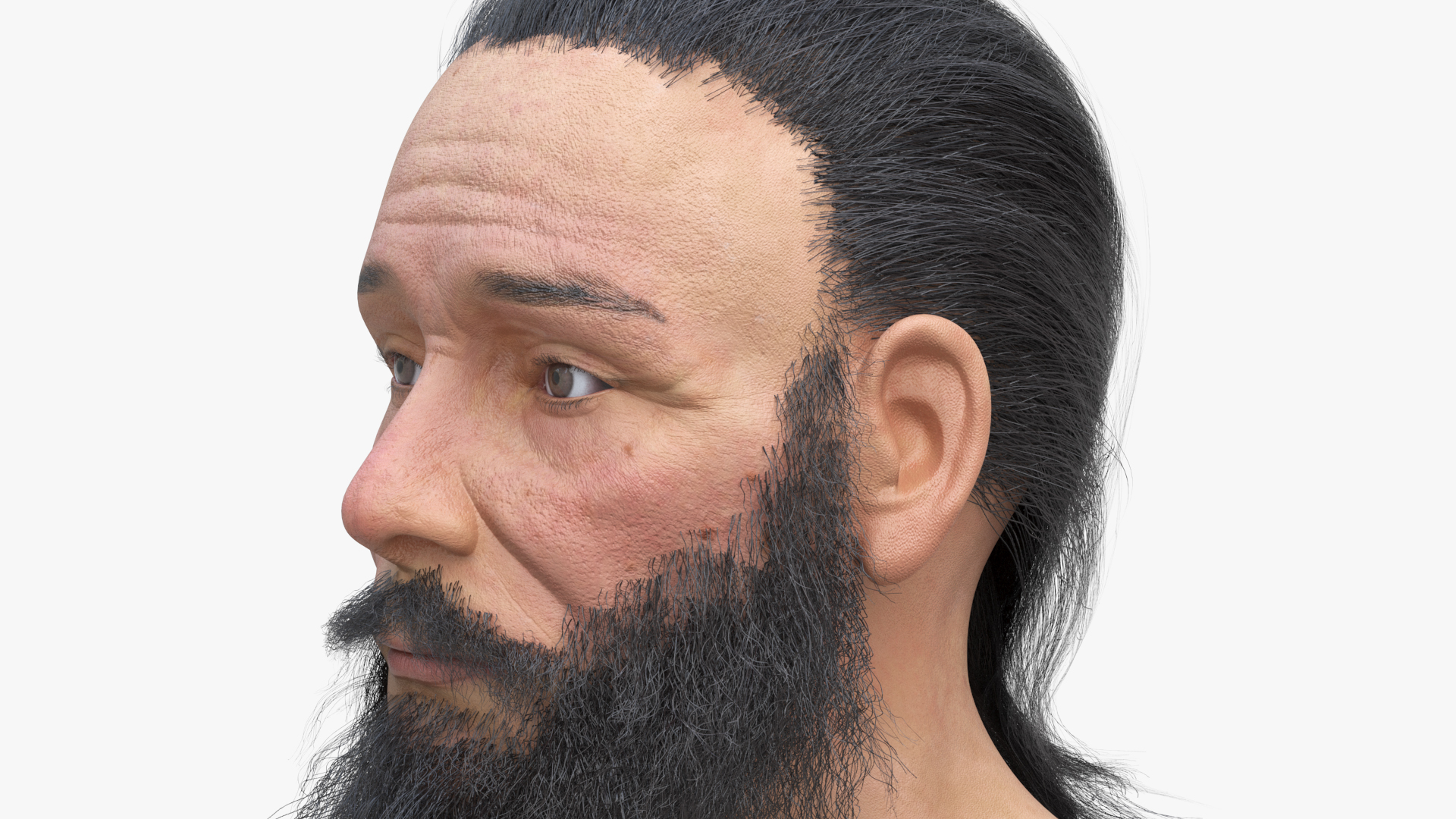 3D Elderly Man Head