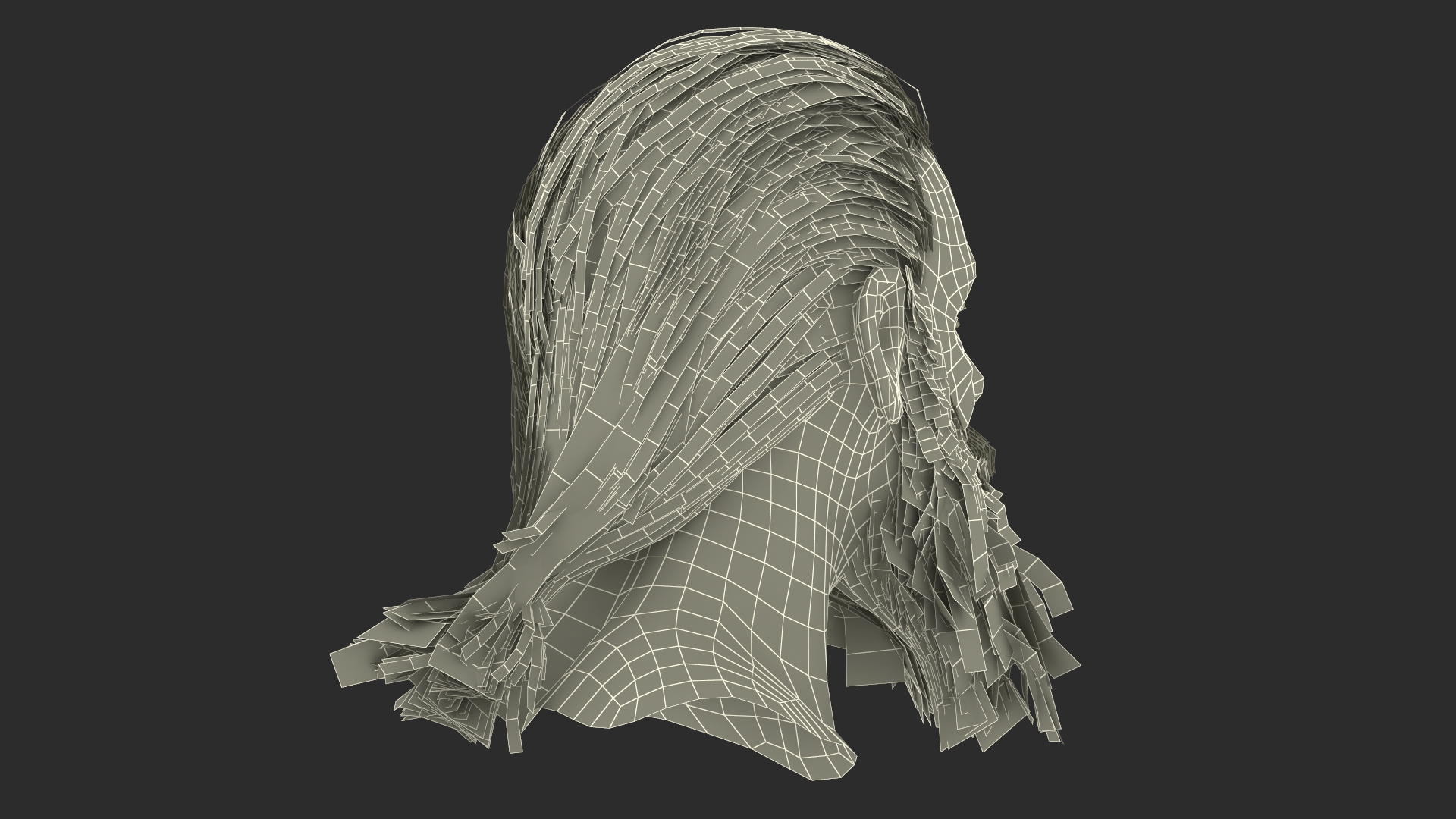 3D Elderly Man Head